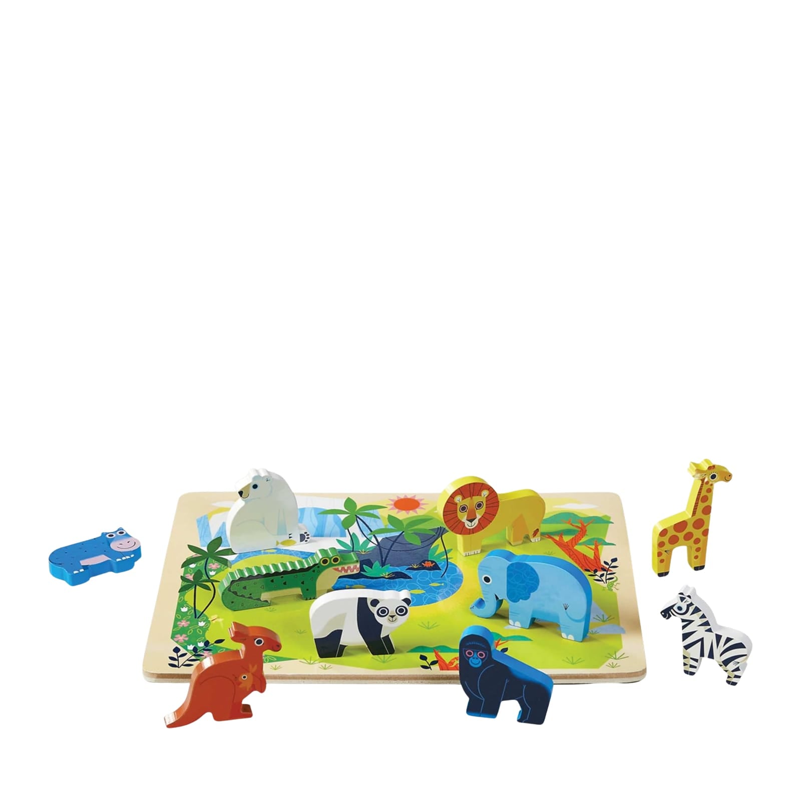 Lets Play 16 Piece Wooden Puzzle - Zoo