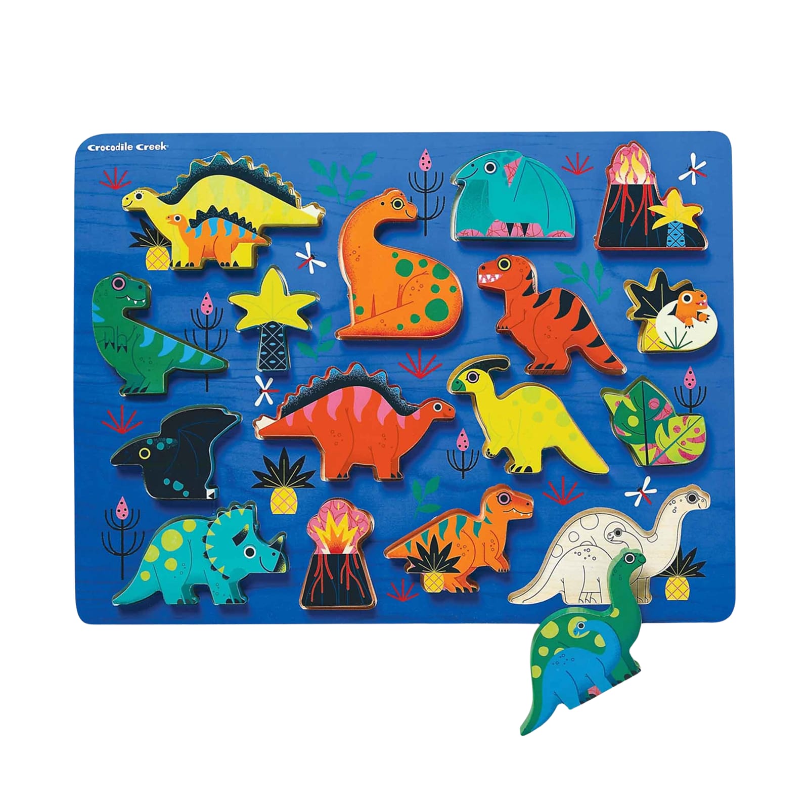 Lets Play 16 Piece Wooden Puzzle - Dinosaurs