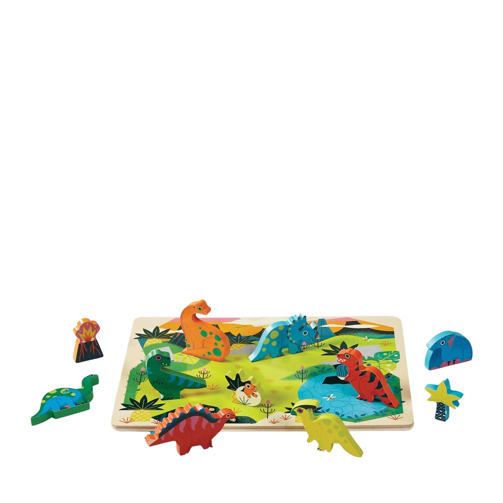 Lets Play 16 Piece Wooden Puzzle - Dinosaurs