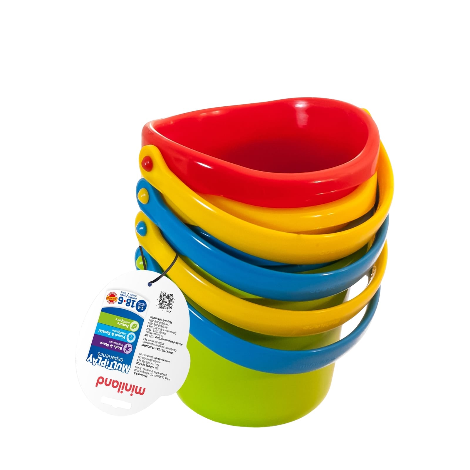 4 Coloured Baby Buckets