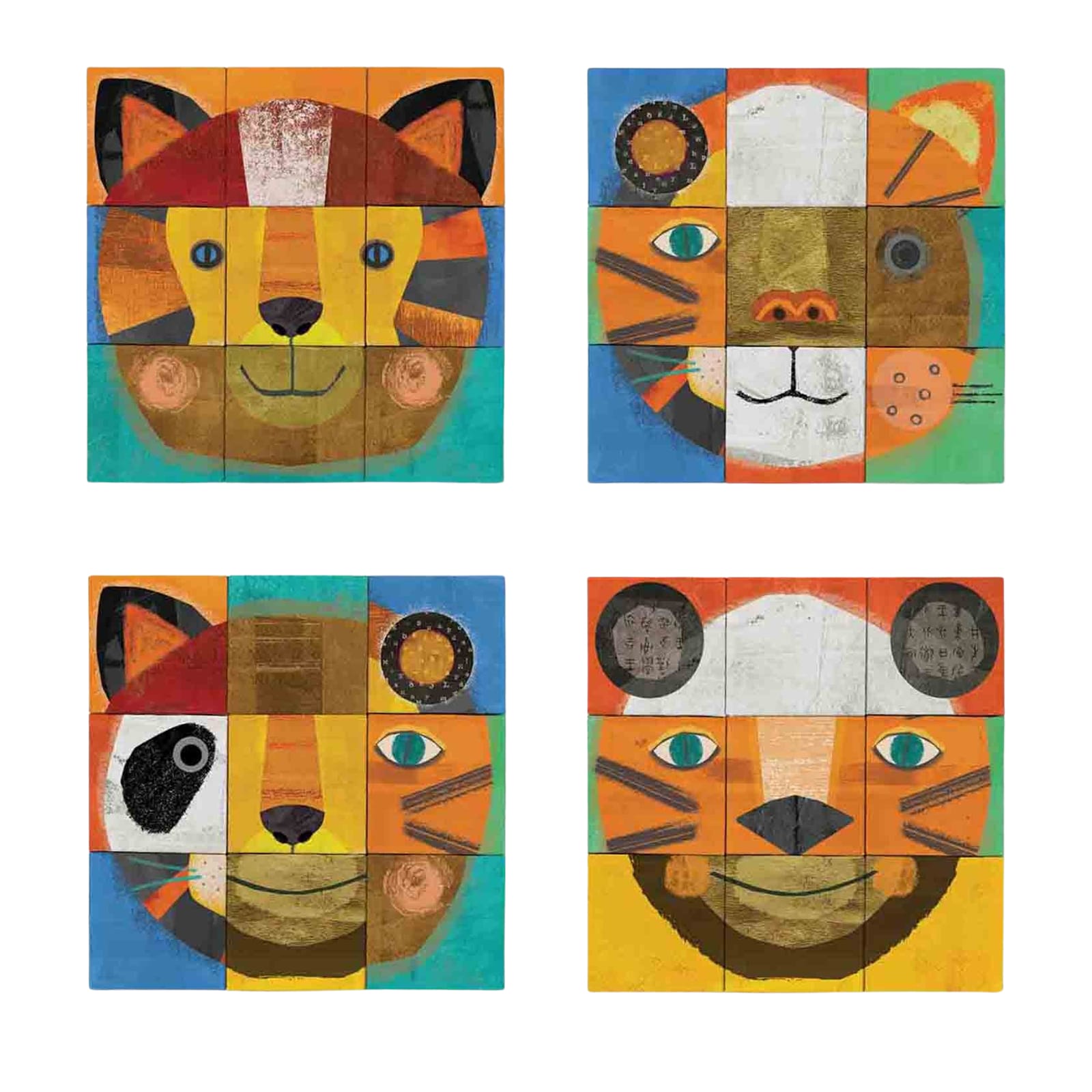 Wooden Puzzle Blocks - Make A Face