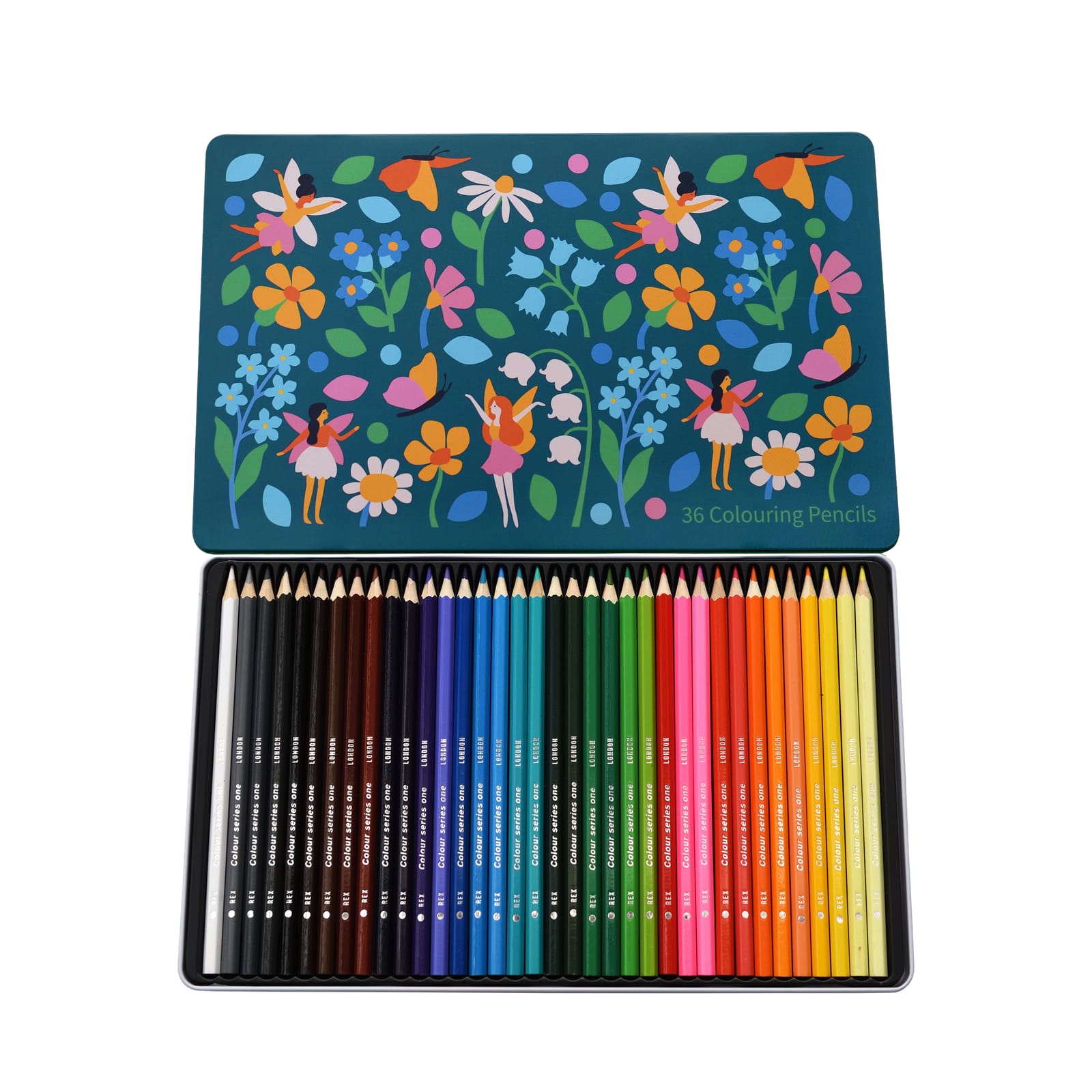 36 Colouring Pencils - Fairies In The Garden