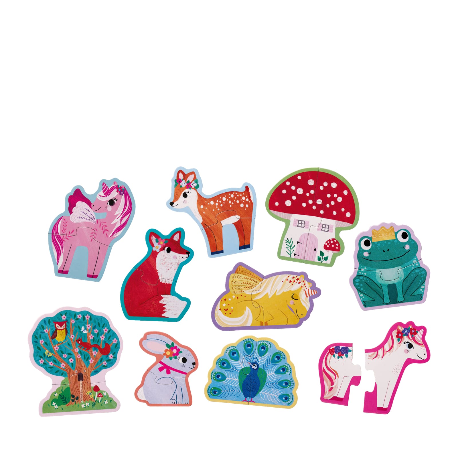 Unicorns - 10 x 2 Piece Puzzles