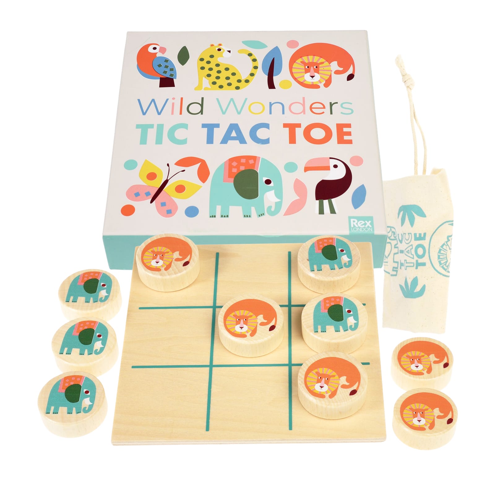 Wooden Tic Tac Toe - Wild Wonders