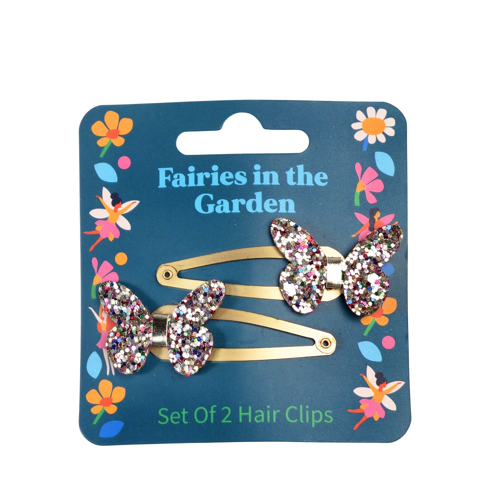 Glitter Butterfly Hair Clips - Fairies In The Garden