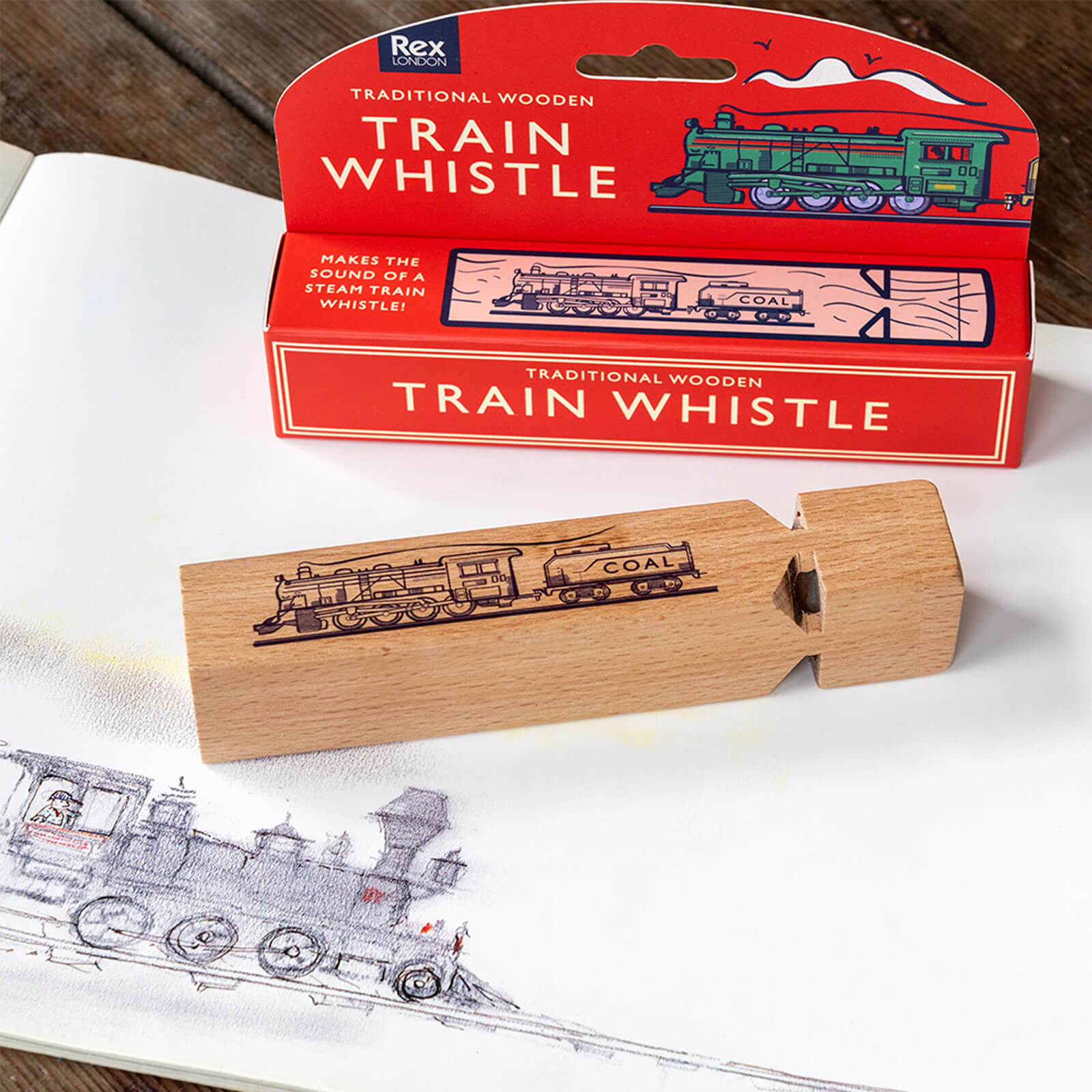Traditional Wooden Train Whistle