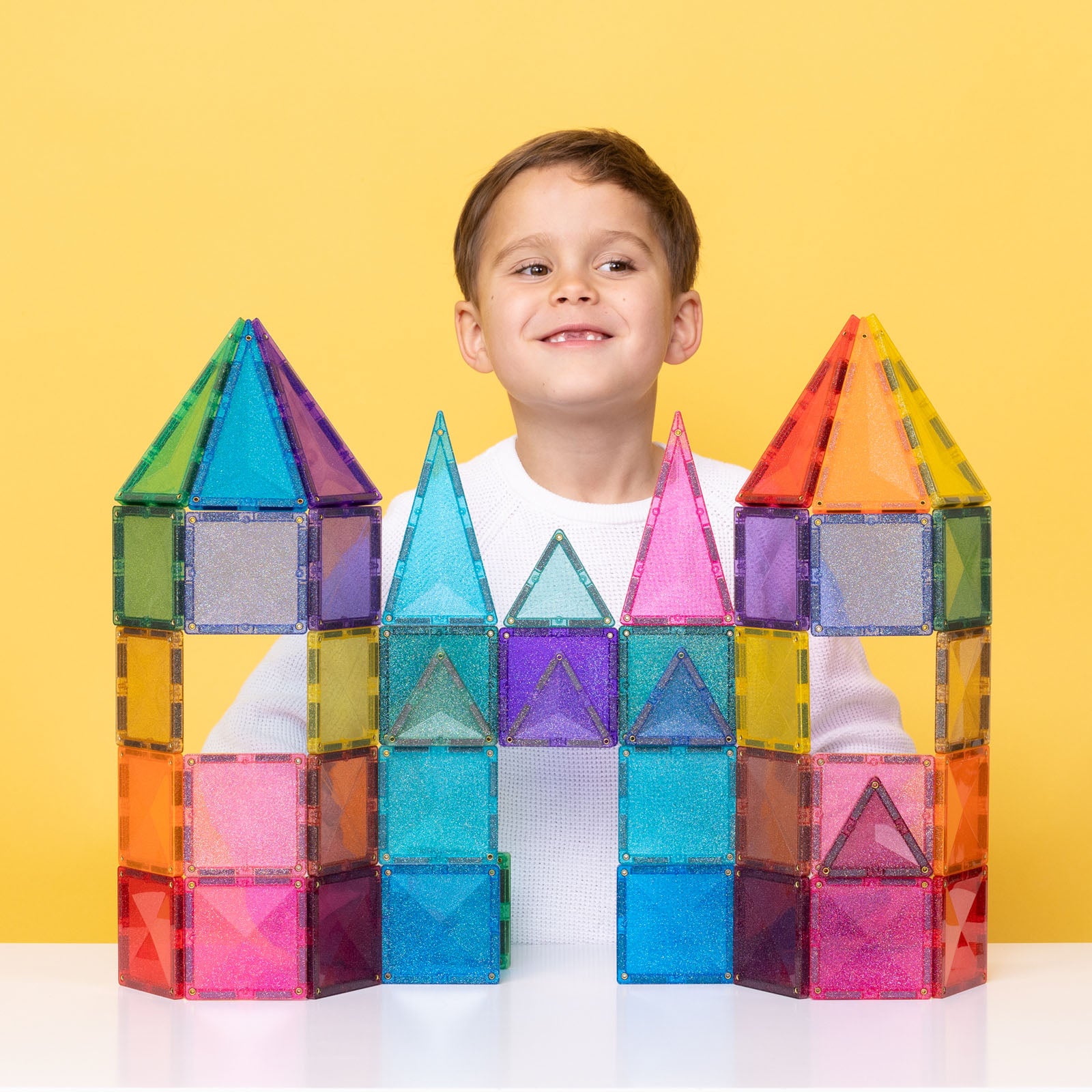 Magnetic Tiles Castle Glitter Pack - 48 Pieces