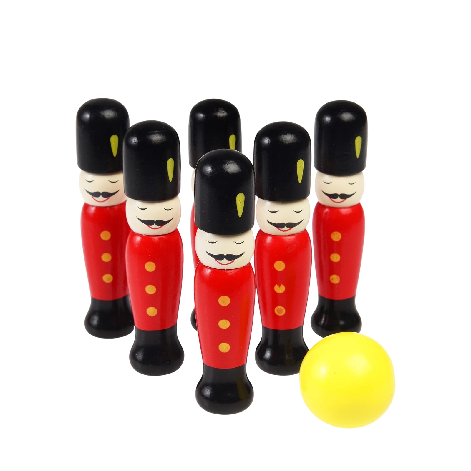 Wooden Bowling Skittles - 6 Soldiers