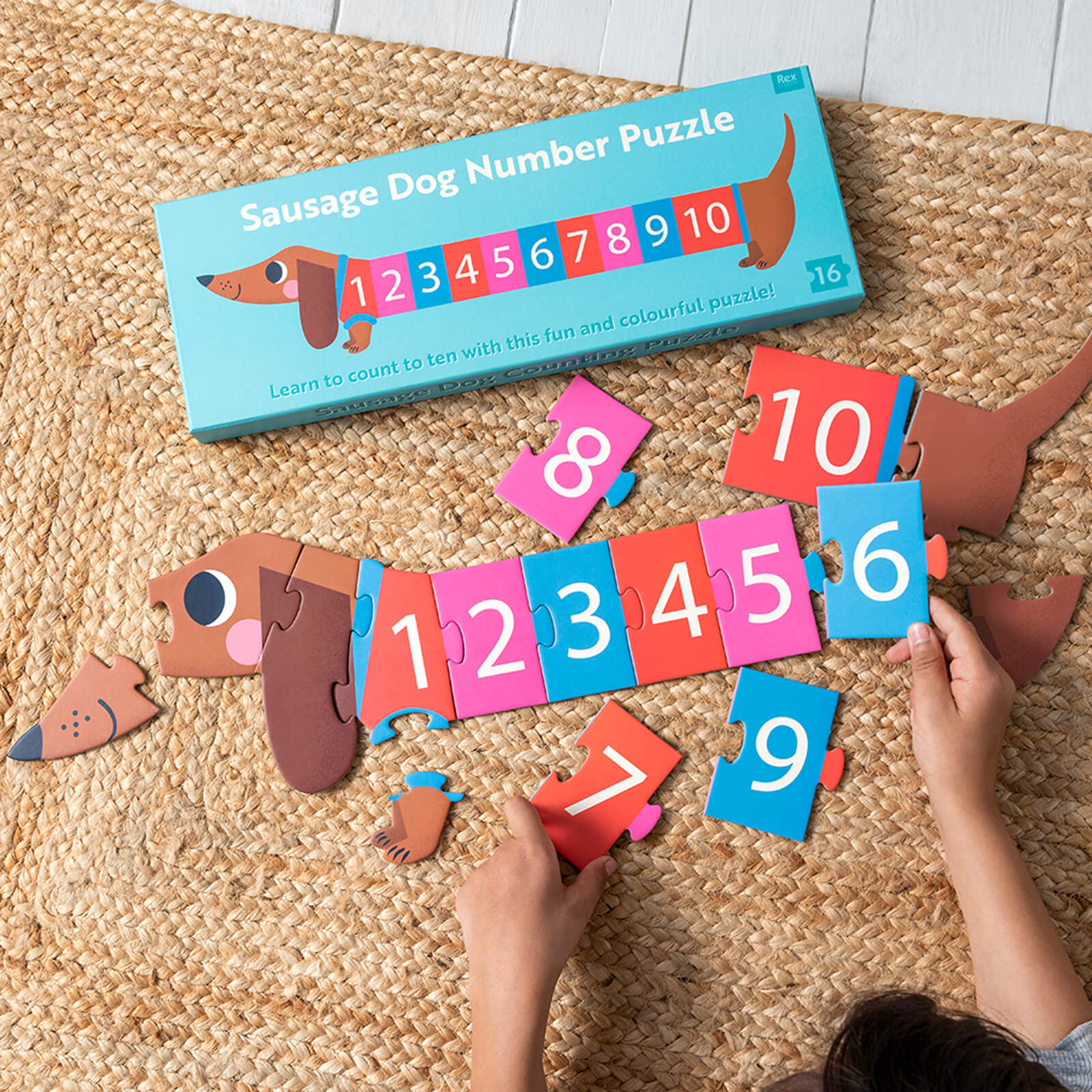 Number Floor Puzzle - Sausage Dog