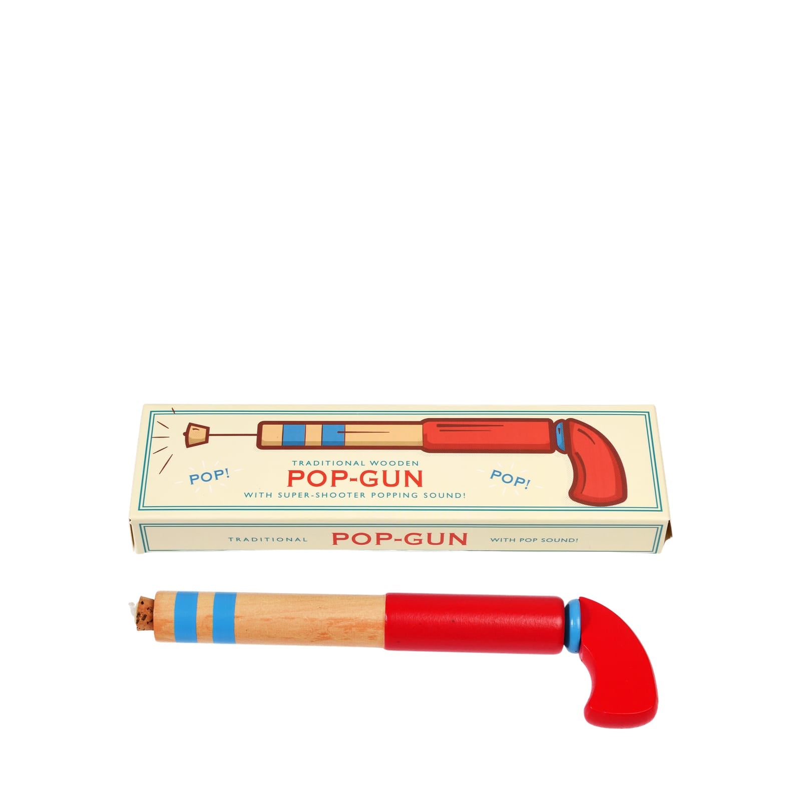 Traditional Wooden Pop Toy Gun