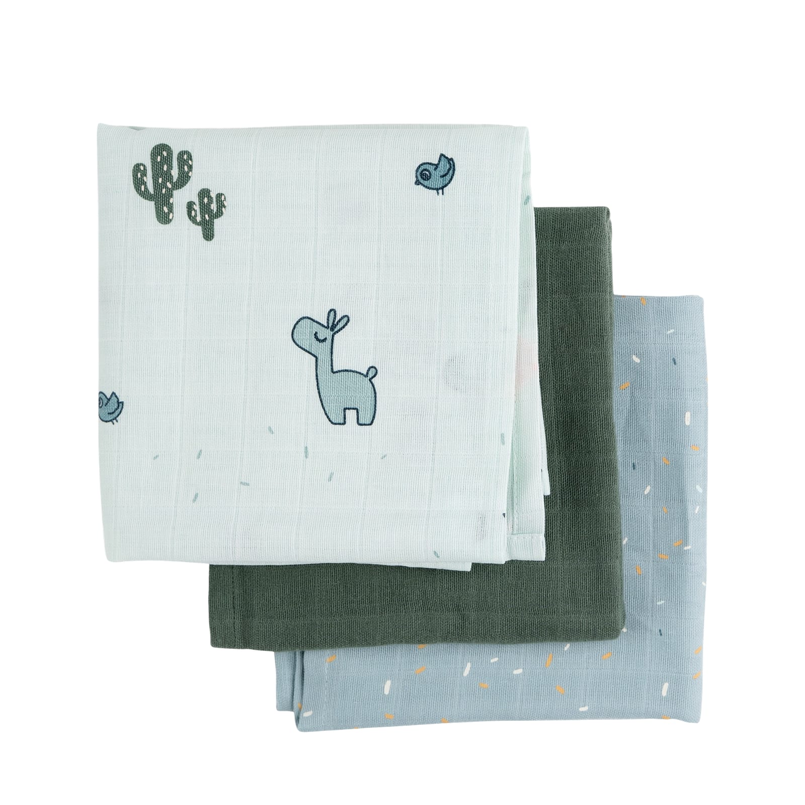 Burp Cloth 3 Pack - Lalee Blue