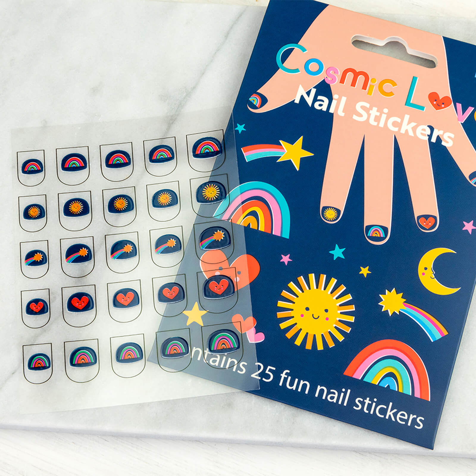 Nail Stickers Pack of 25 - Cosmic Love