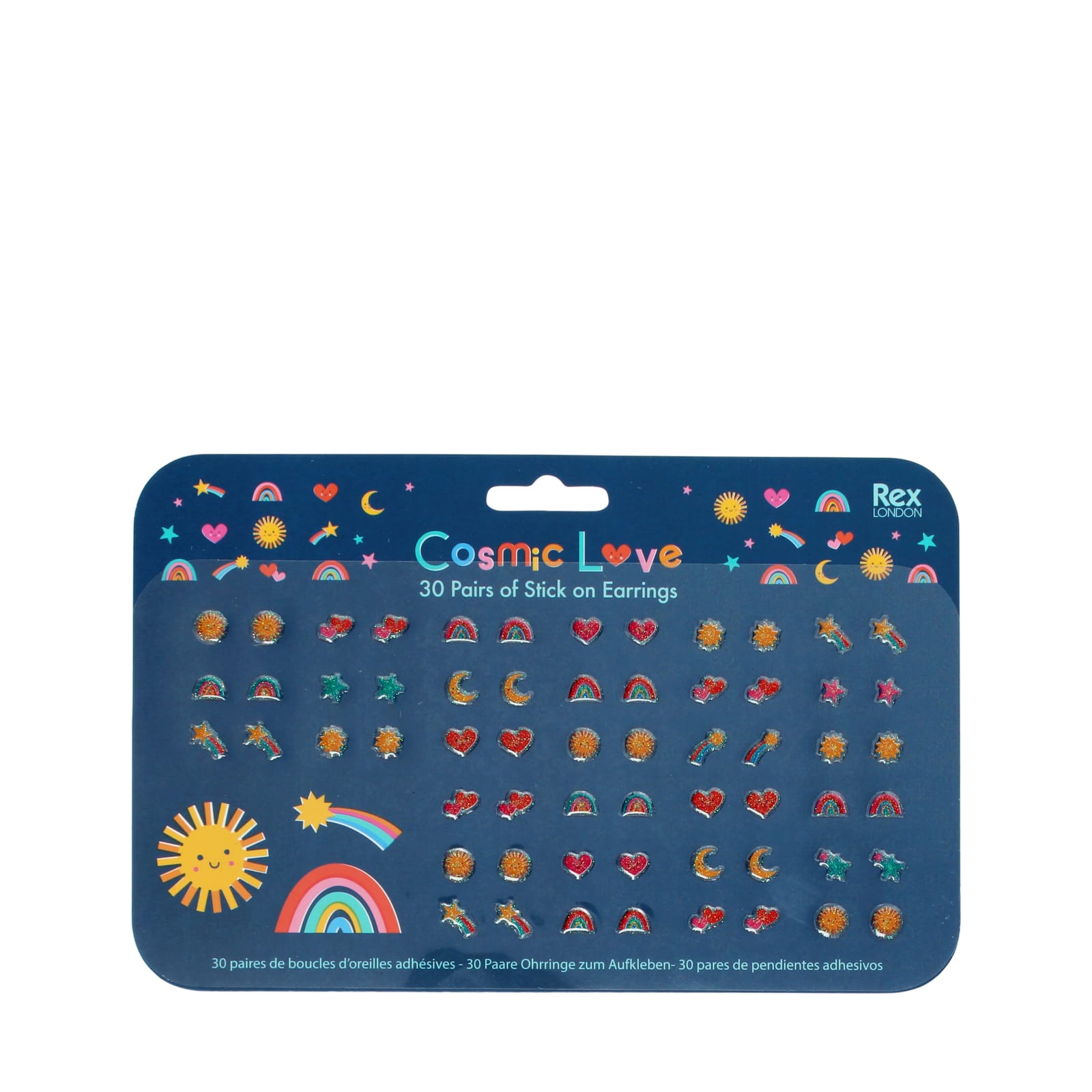 Stick On Earrings 30 Pairs - Cosmic Love