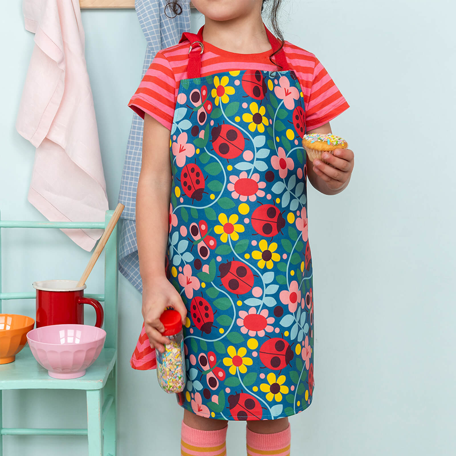 Wipeable Apron - Ladybird