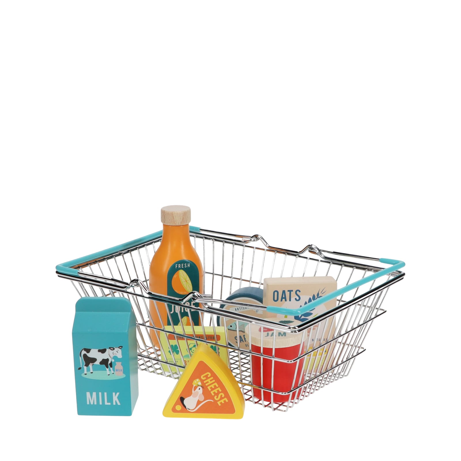 Wooden Shopping Playset With Basket
