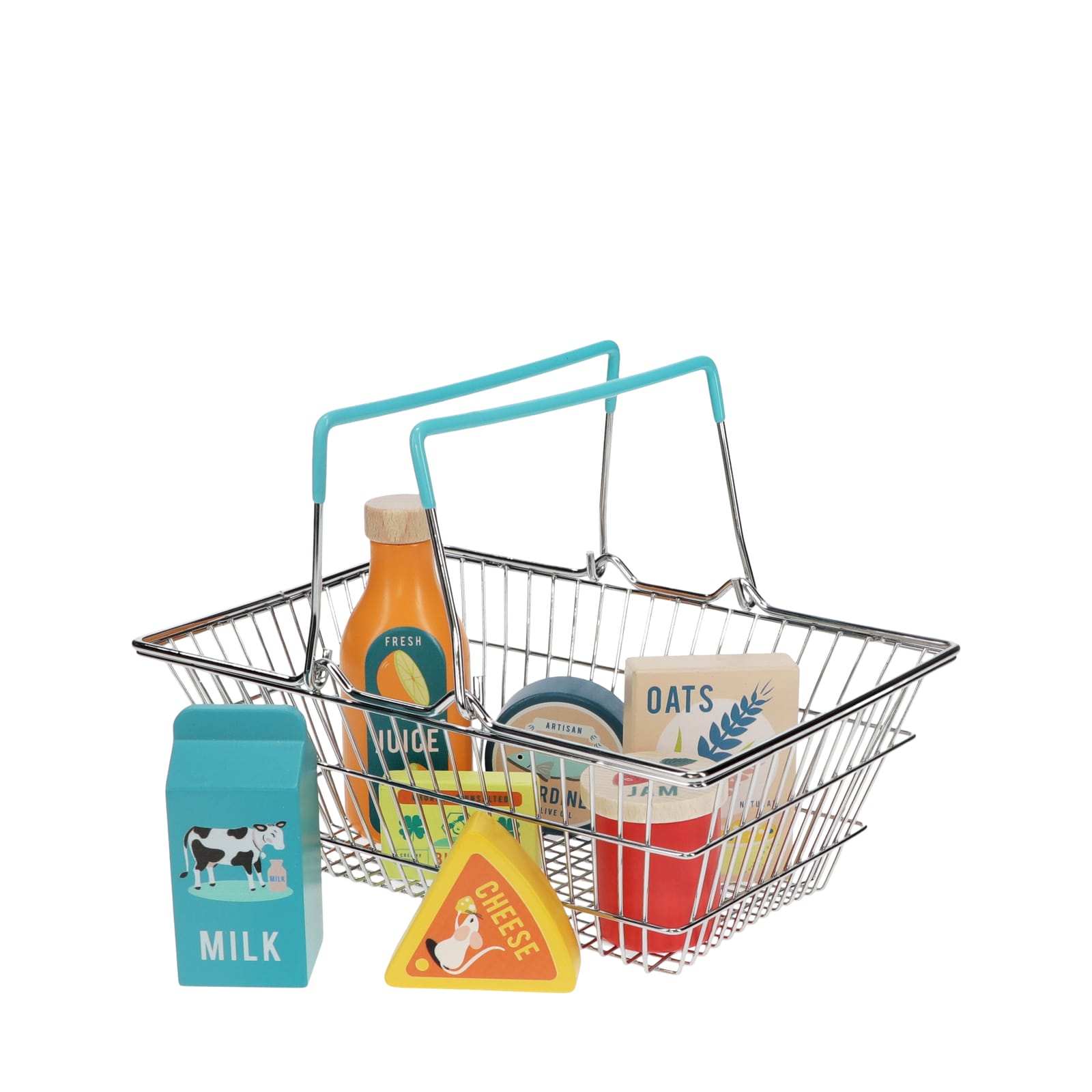 Wooden Shopping Playset With Basket