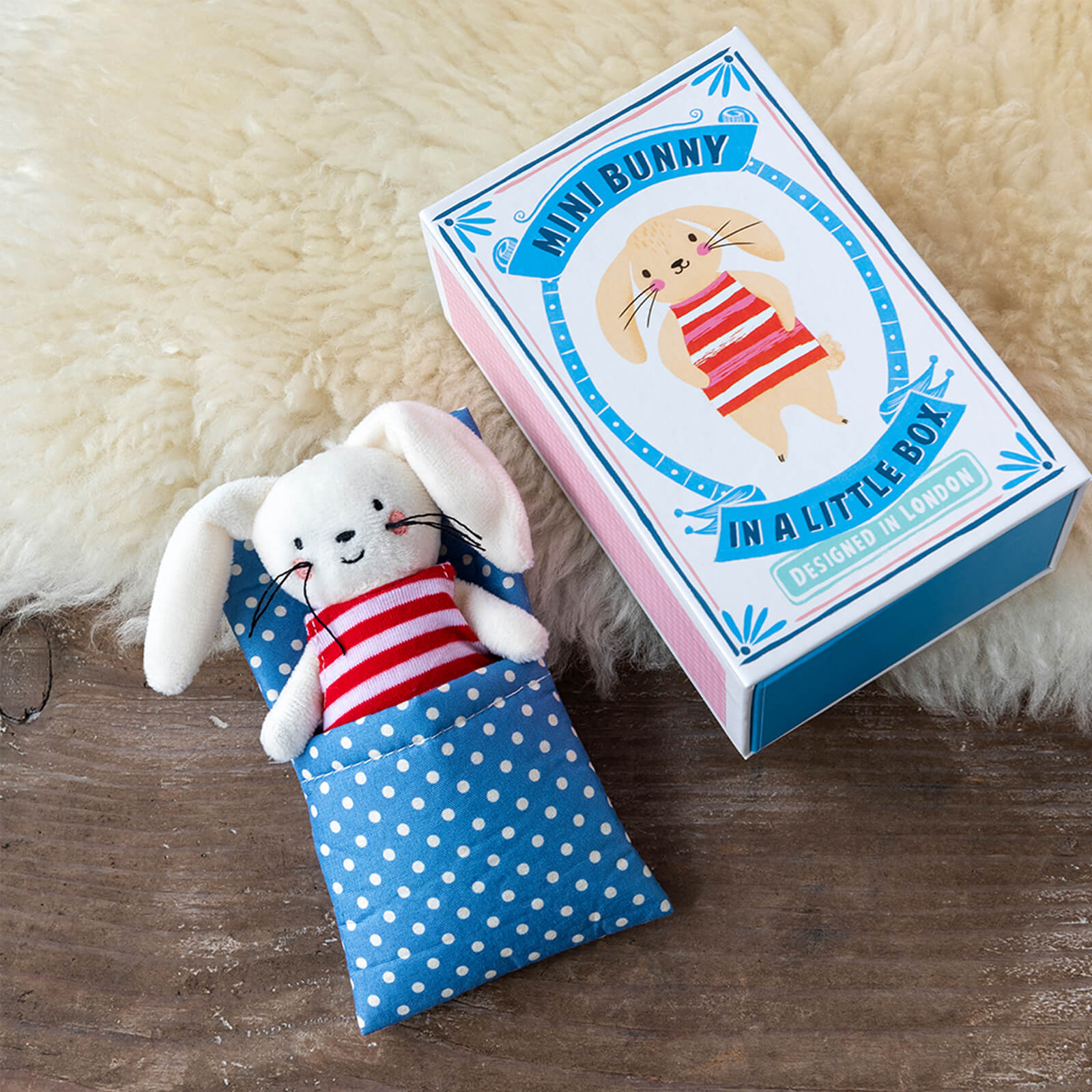 Soft Toy In a Little Box - Mini Bunny