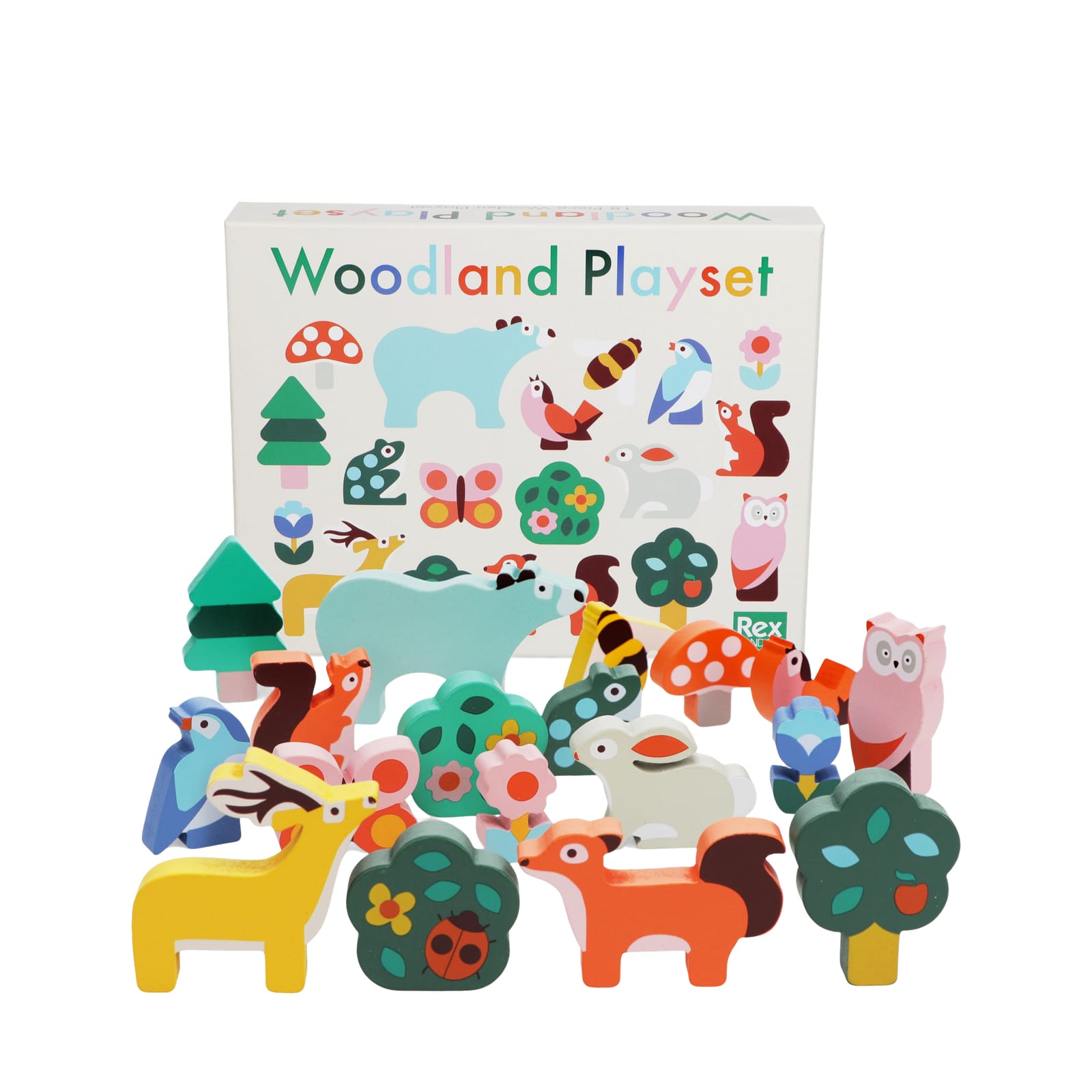 Wooden Animal Playset - Woodland