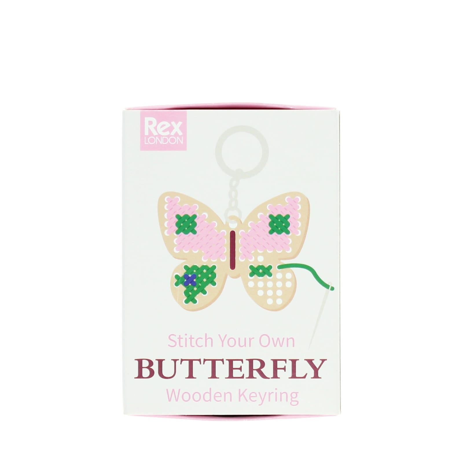 Stitch Your Own Wooden Keyring - Butterfly