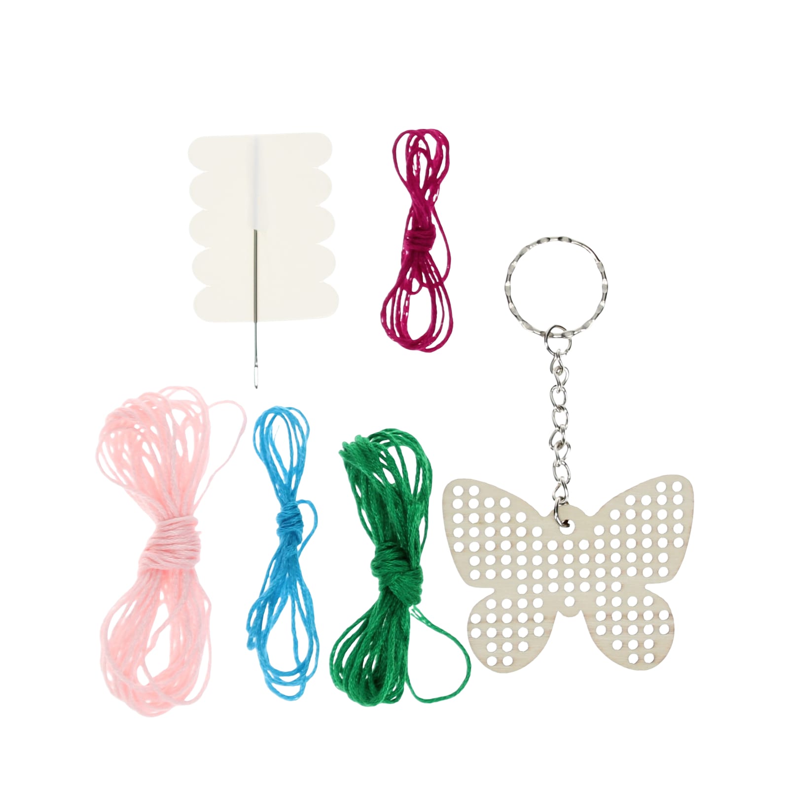 Stitch Your Own Wooden Keyring - Butterfly