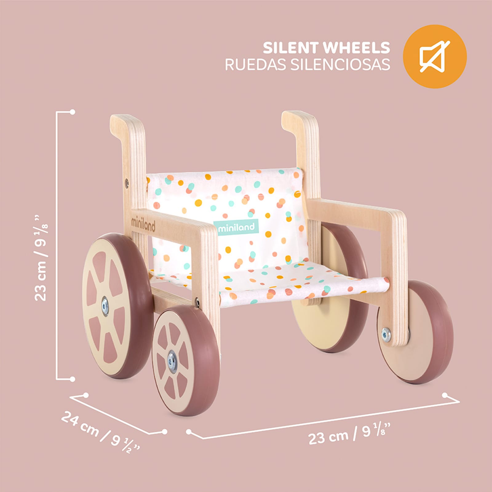 Wooden Doll Wheelchair