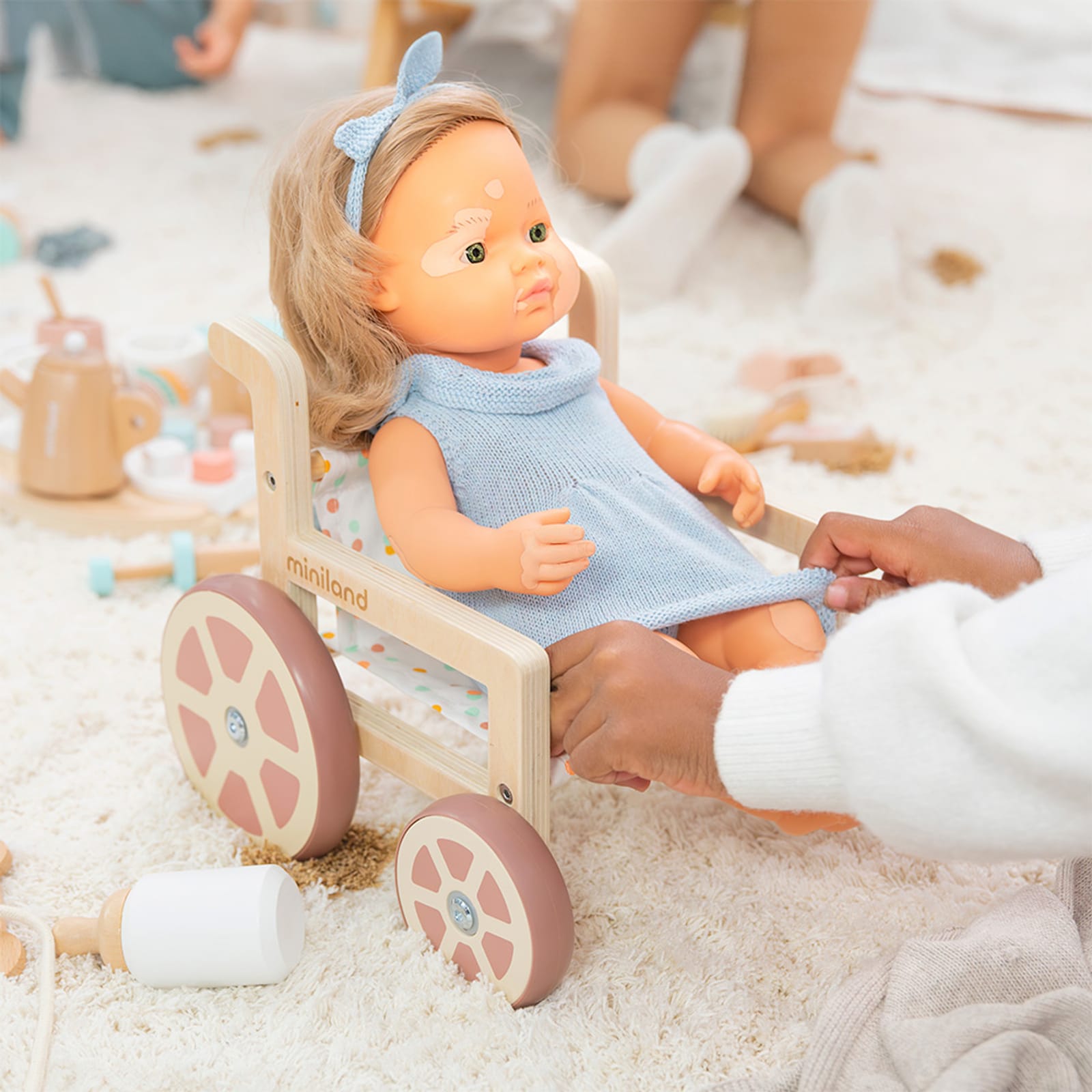 Wooden Doll Wheelchair