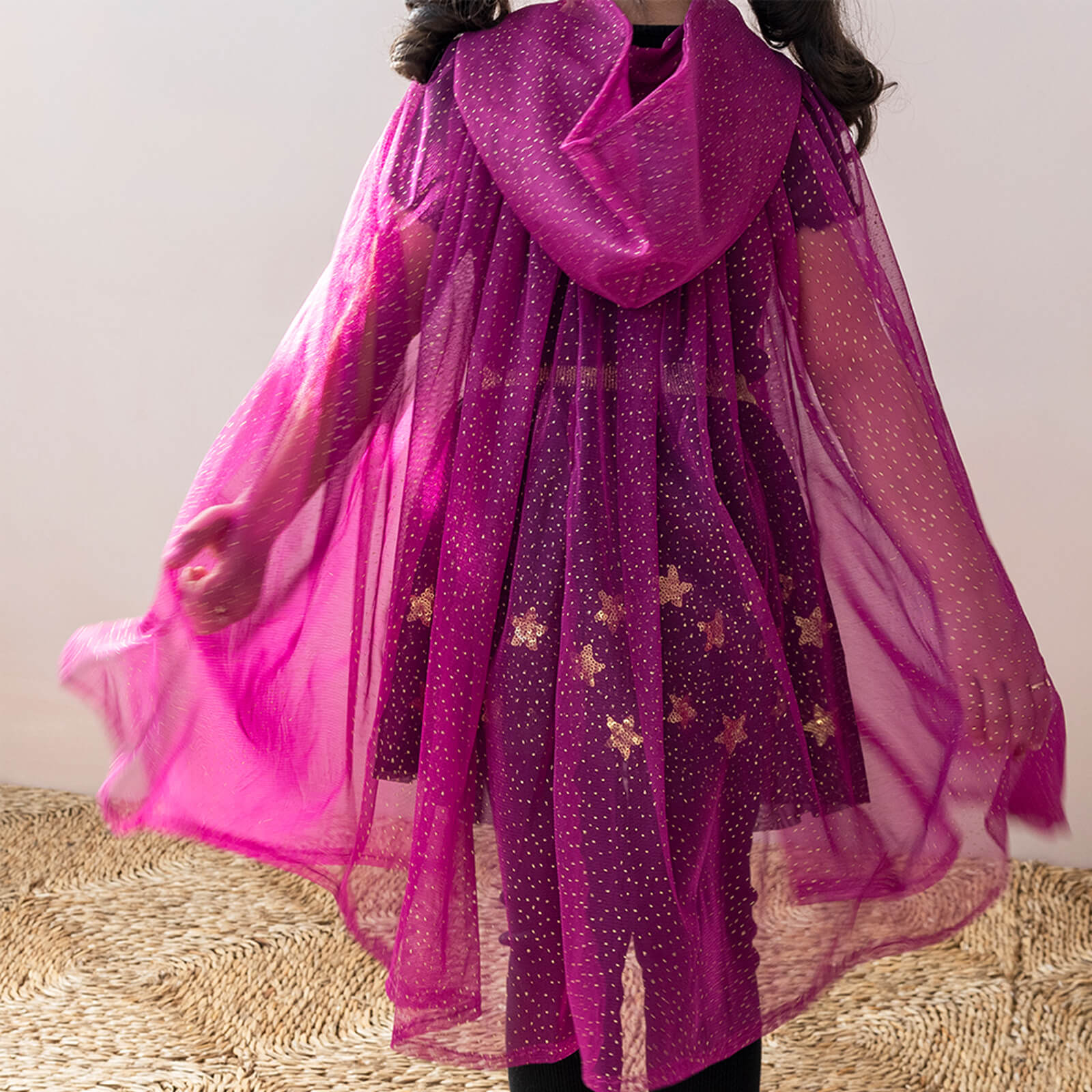 Glitter Cape - Dark Pink
