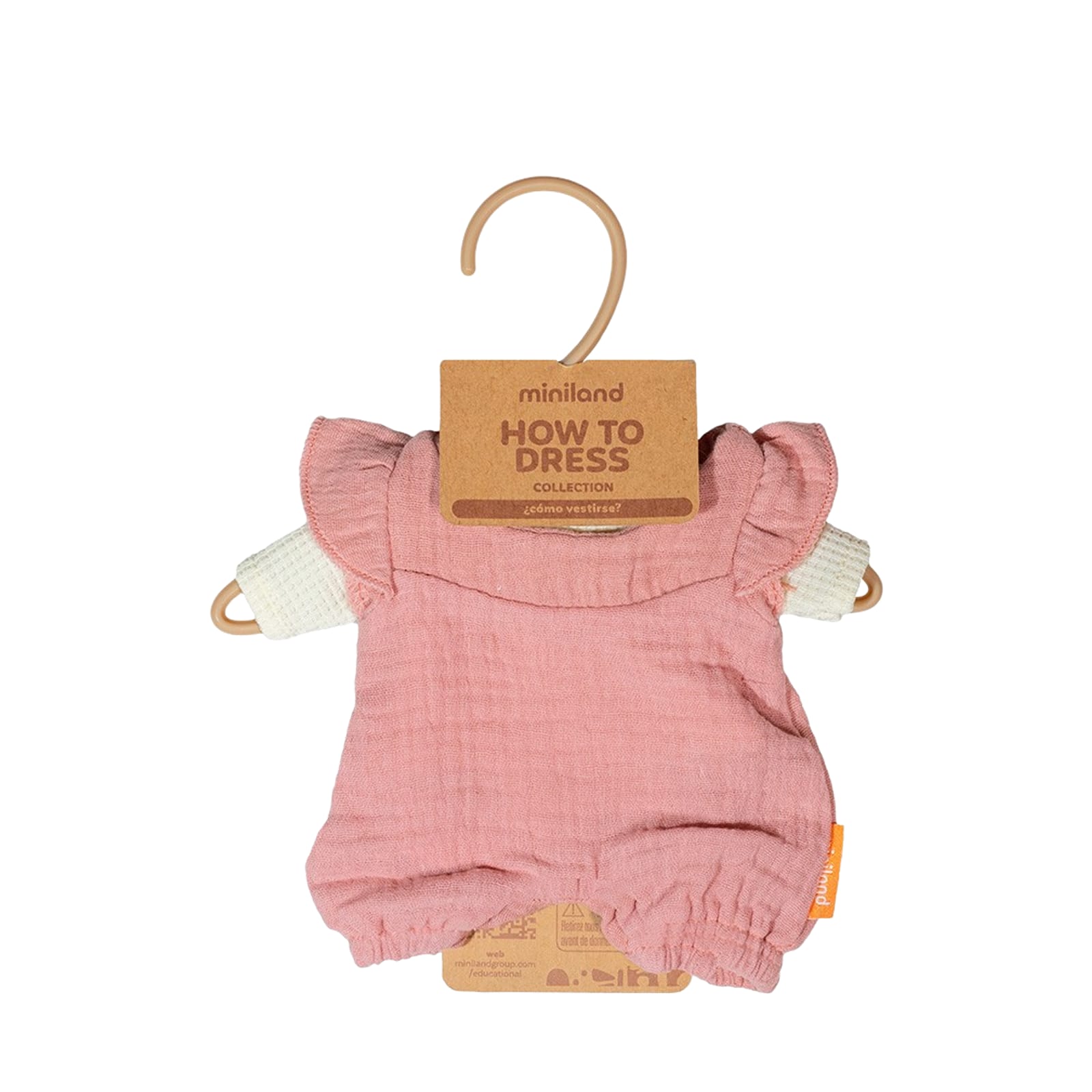 Doll Outfit Pink Overalls and T-Shirt - 21cm