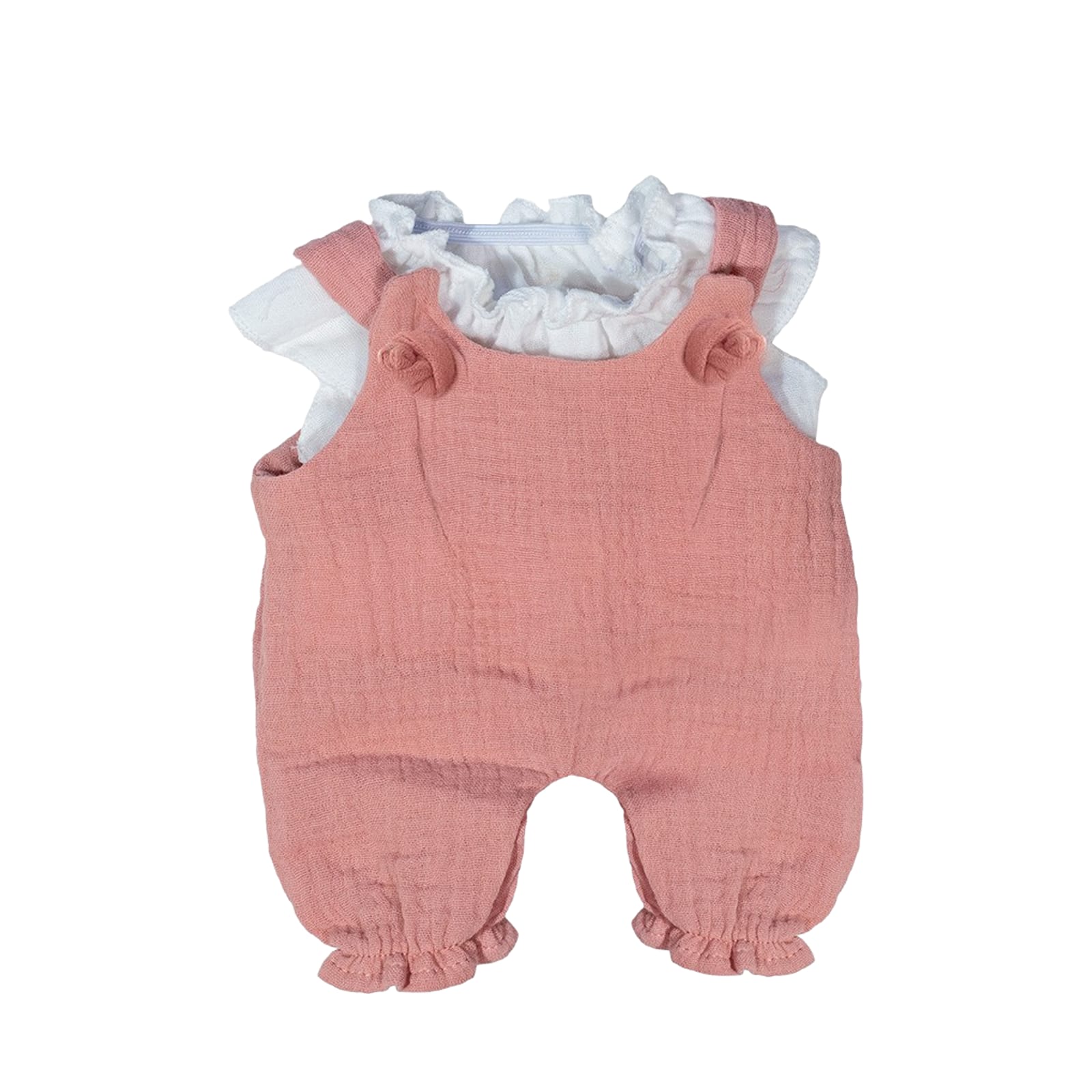 Doll Outfit Pink Overalls and Blouse - 32cm