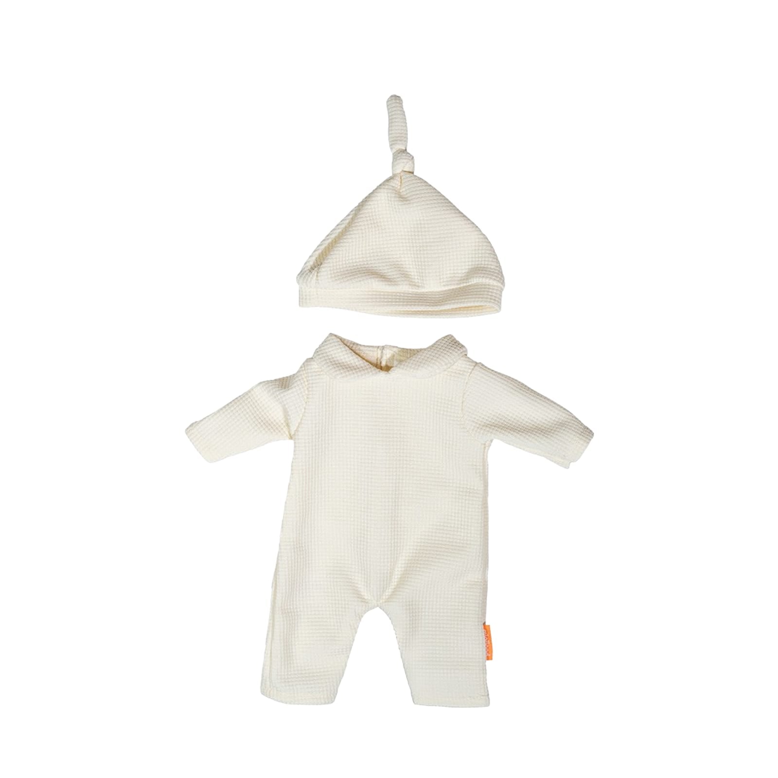 Doll Outfit Beige Pyjamas with Hat - 38cm