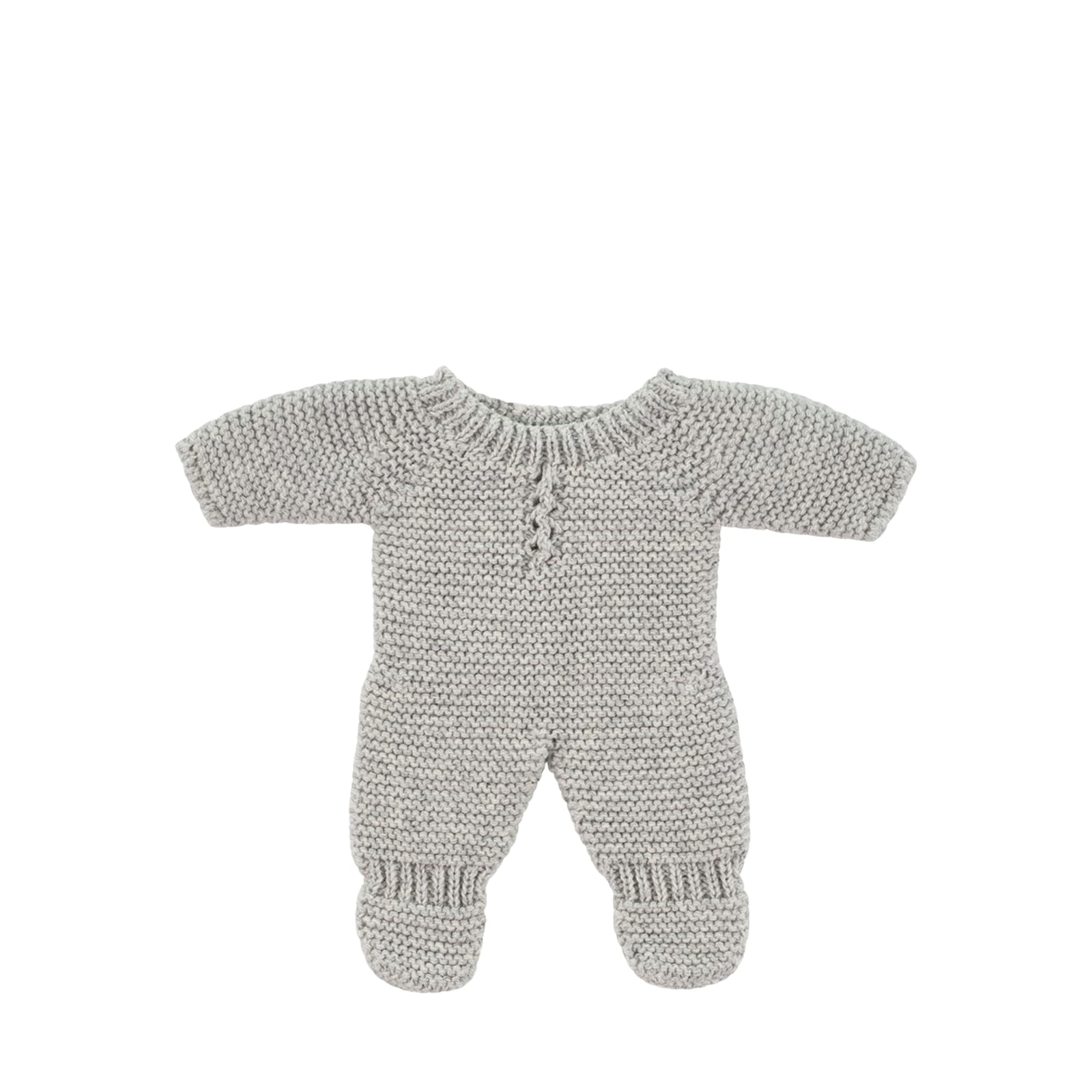 Knitted Doll Pyjamas Grey - 21cm