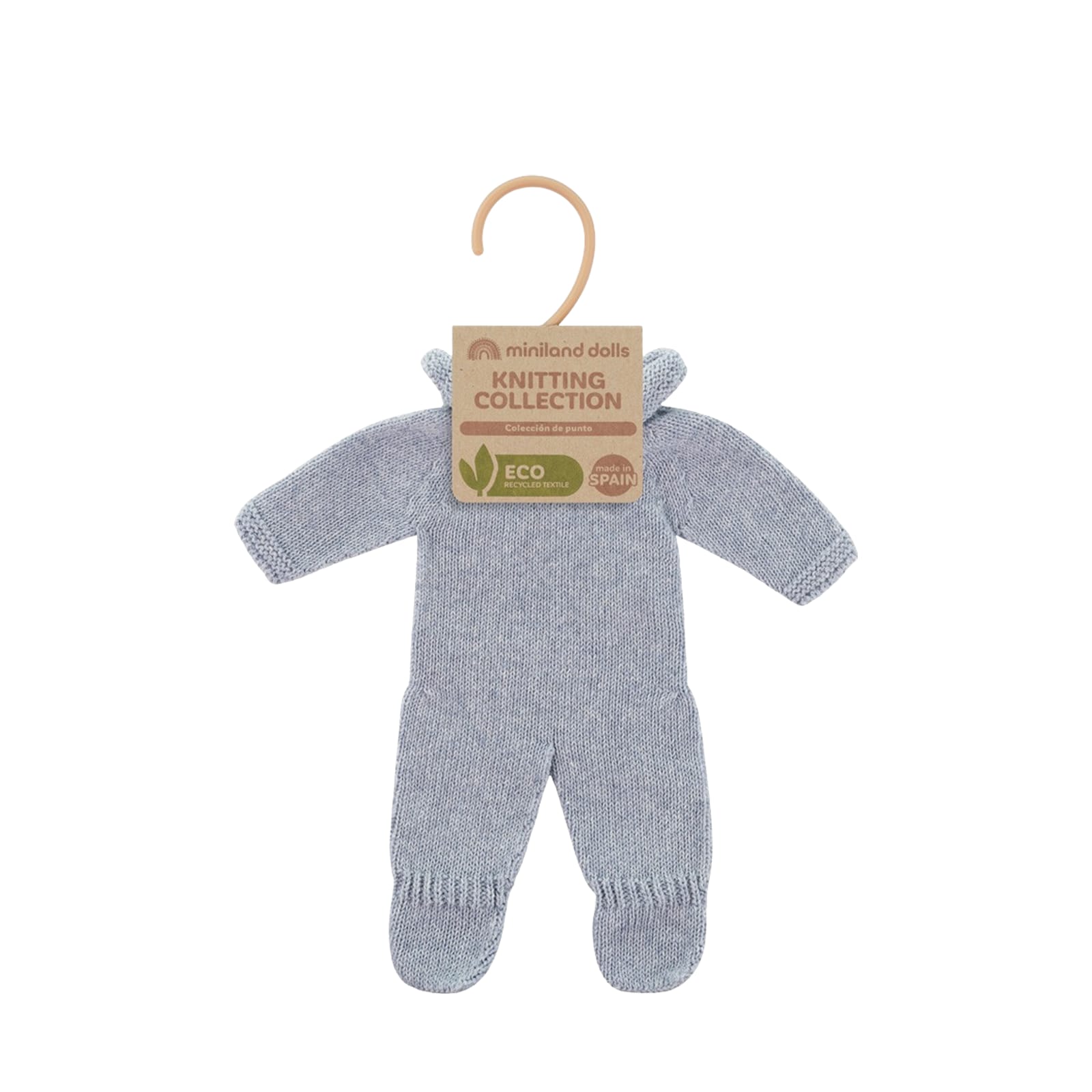 Knitted Doll Pyjamas Blue - 32cm