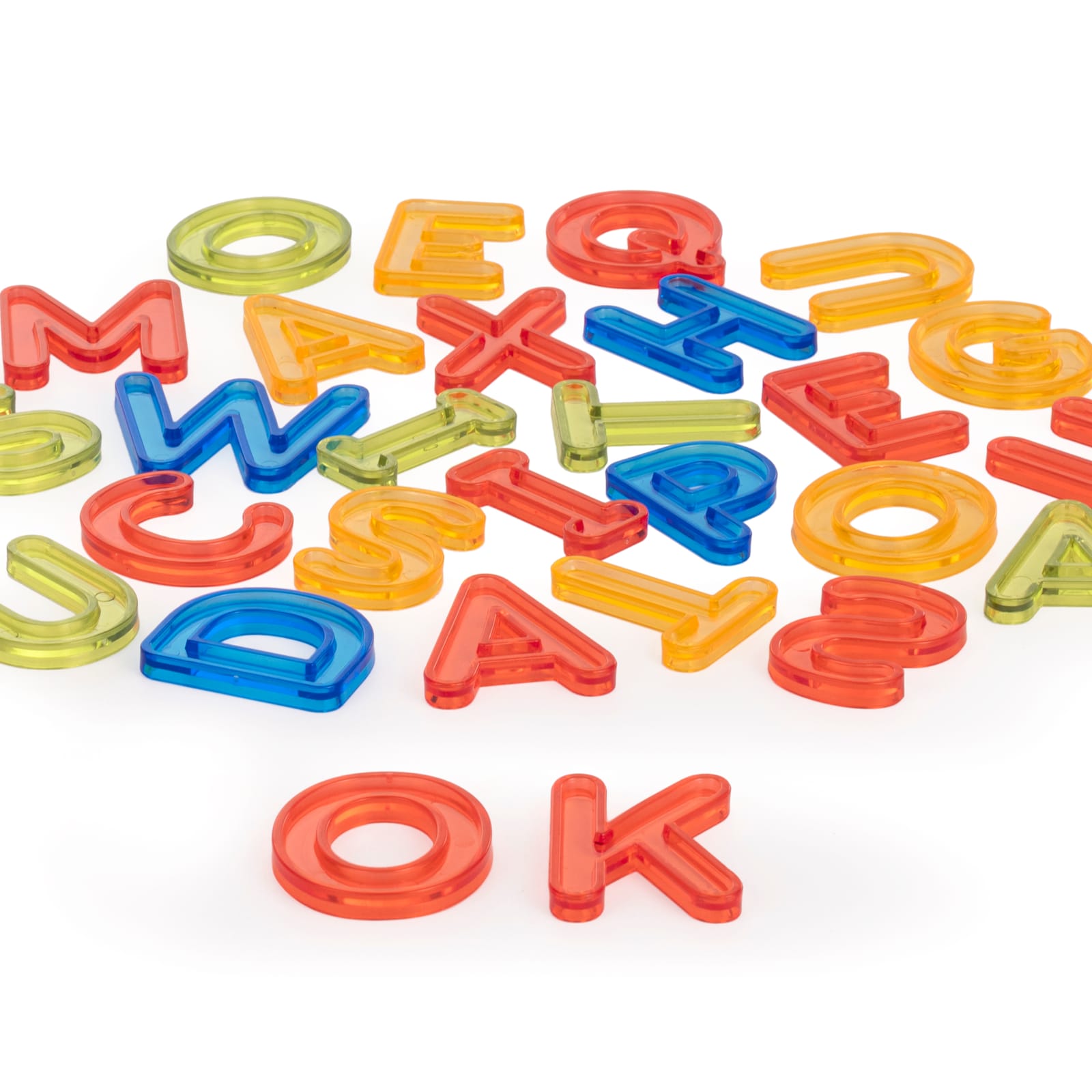 Translucent Uppercase Letters - 76 Pieces