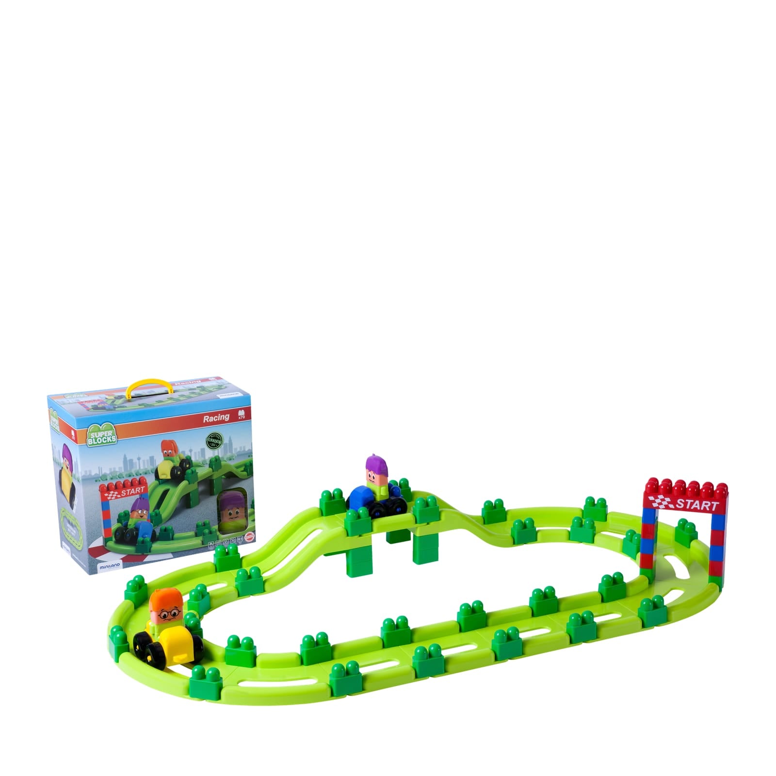 Super Blocks Racing Set - 70 Pieces