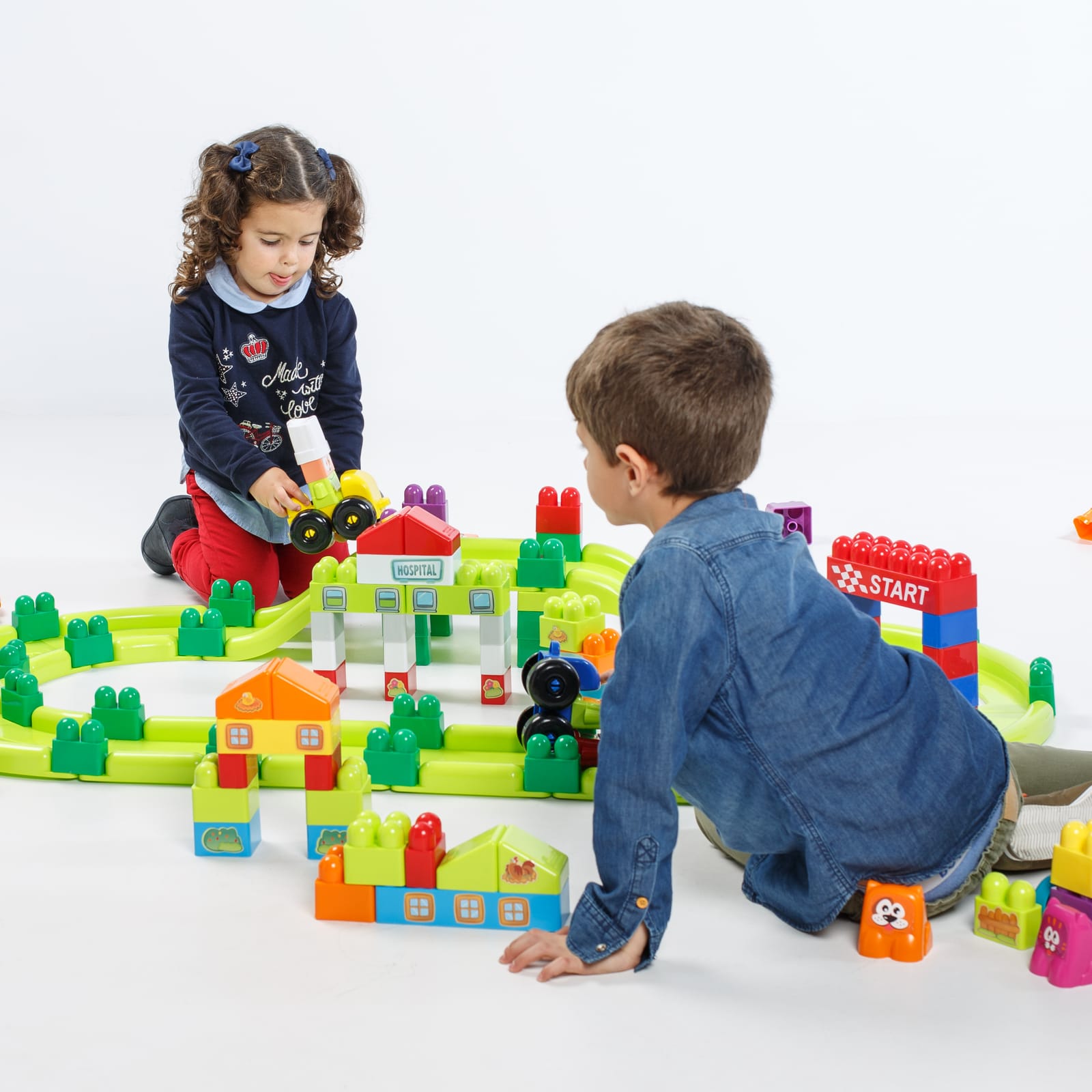 Super Blocks Racing Set - 70 Pieces