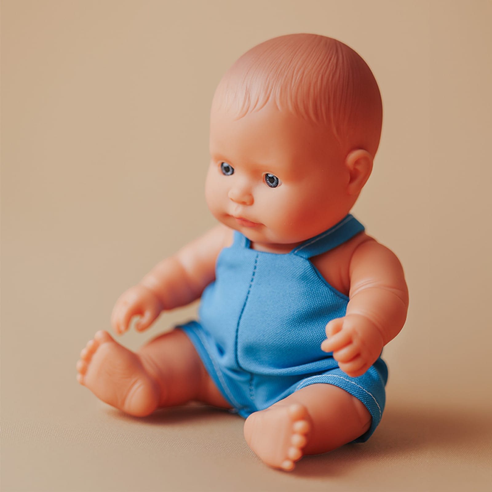 Caucasian Boy Dressed Baby Doll - 21cm