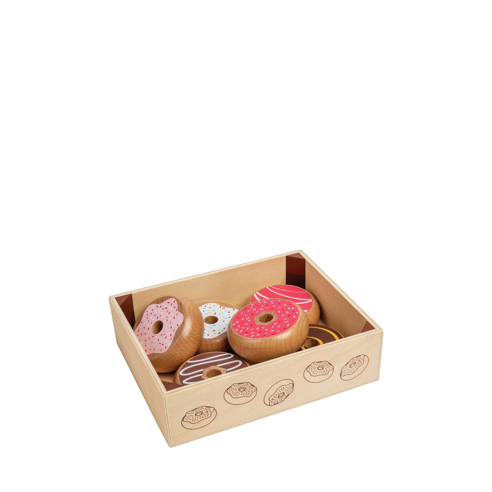 Wooden Doughnuts Crate