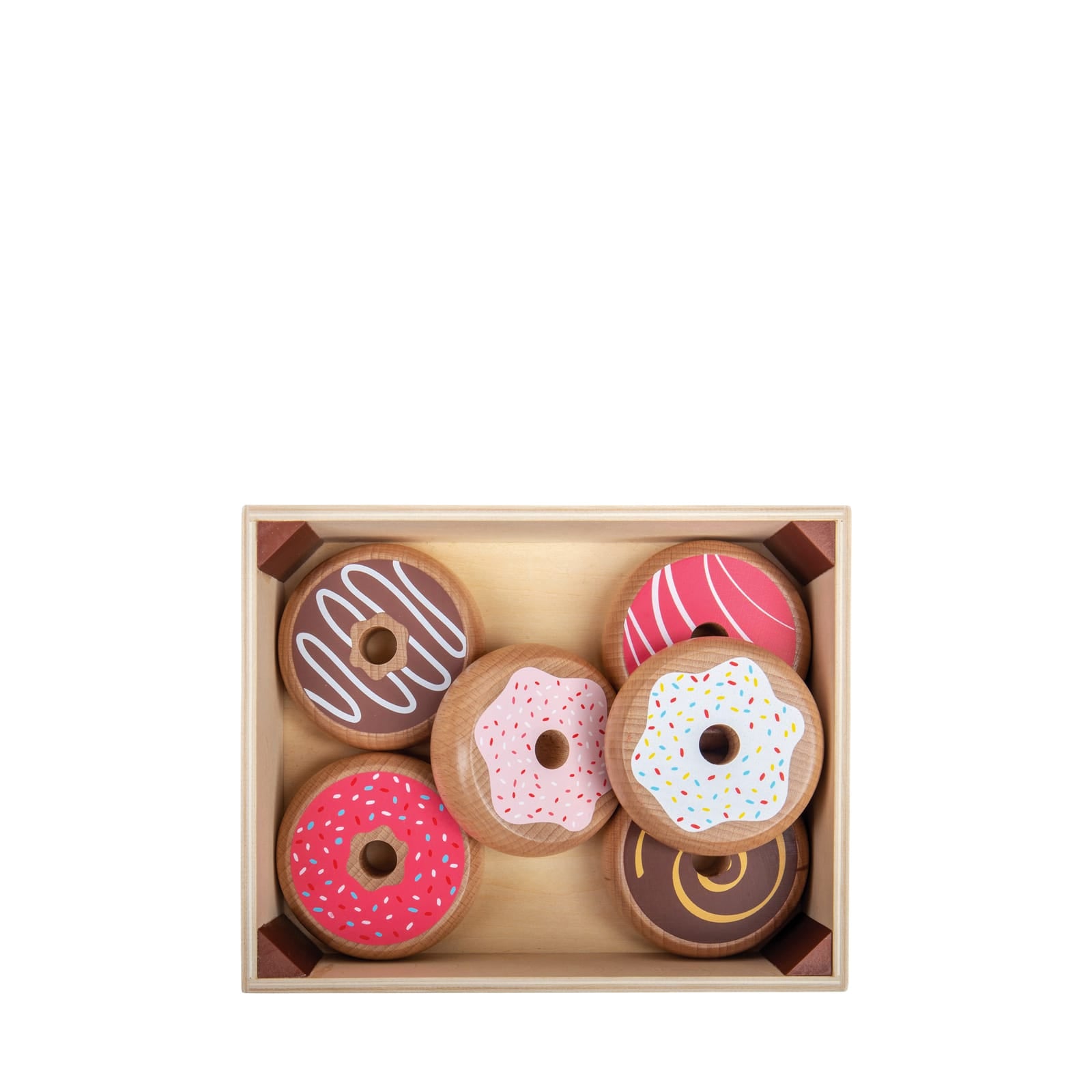Wooden Doughnuts Crate