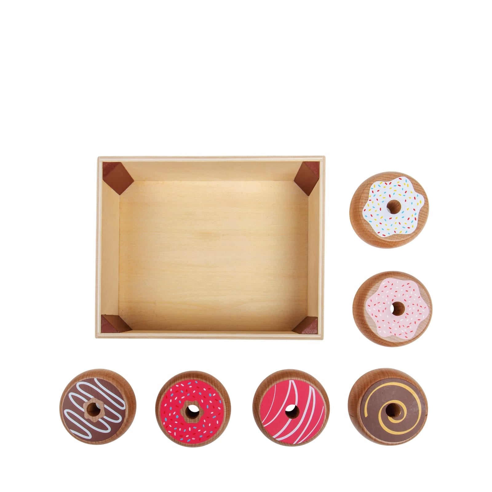Wooden Doughnuts Crate