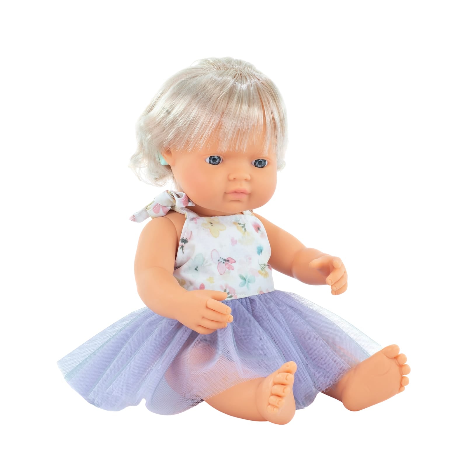 Girl with Hearing Aid Dressed Baby Doll - 38cm