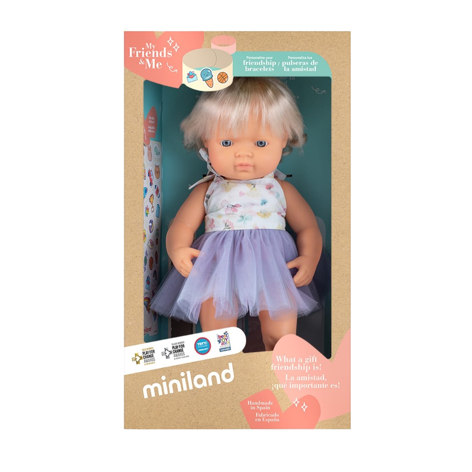 Girl with Hearing Aid Dressed Baby Doll - 38cm