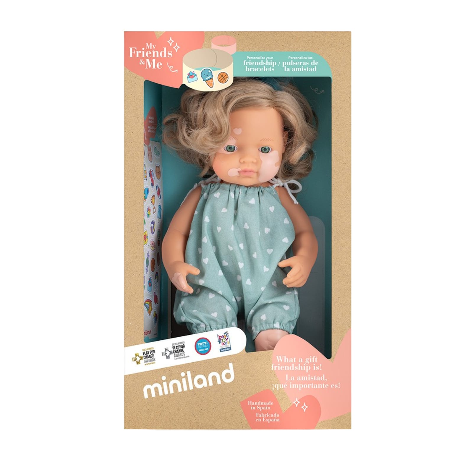 Girl with Vitiligo Dressed Baby Doll - 38cm