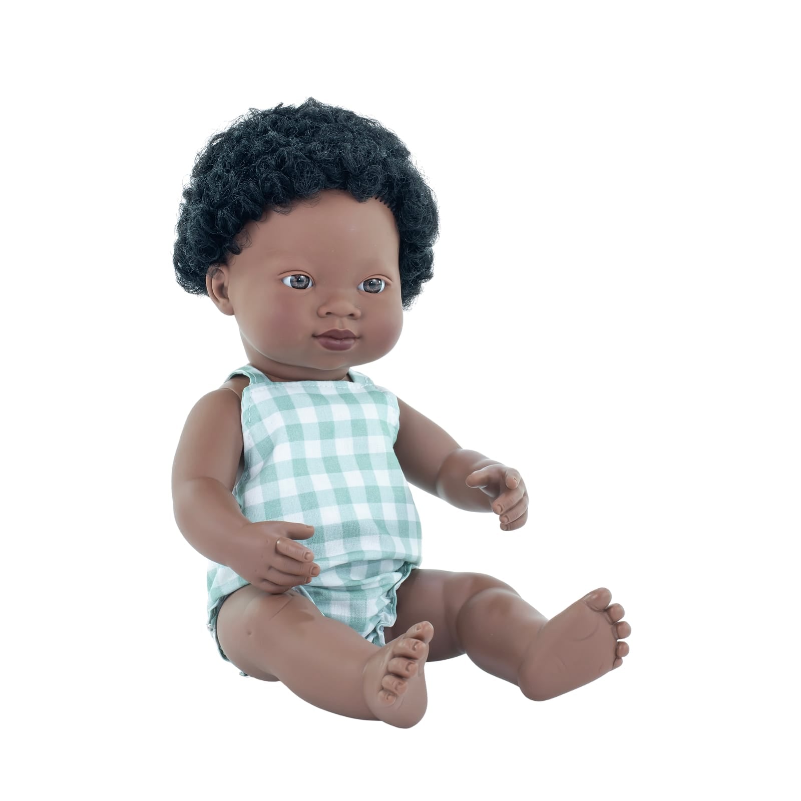 African Boy Dressed Baby Doll - 38cm