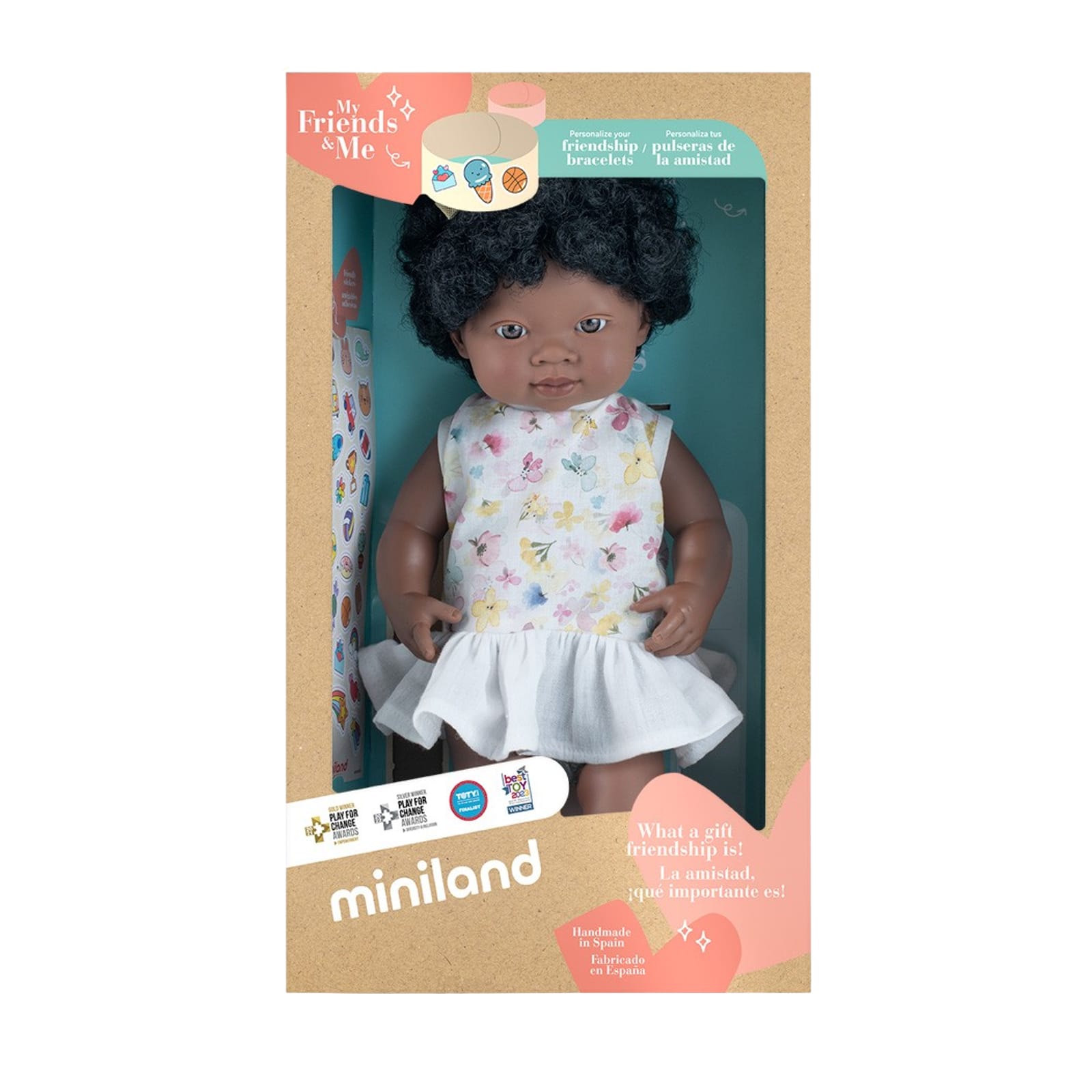 African Girl Dressed Baby Doll - 38cm