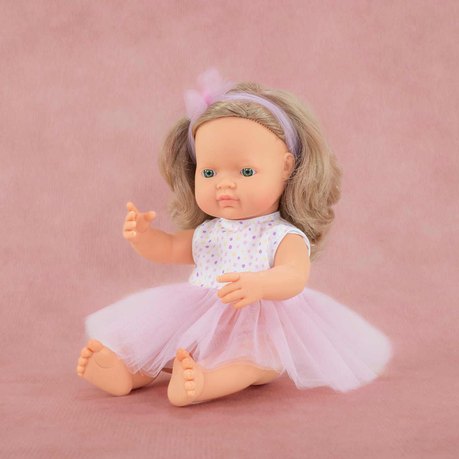 Blonde Girl Dressed Baby Doll - 38cm