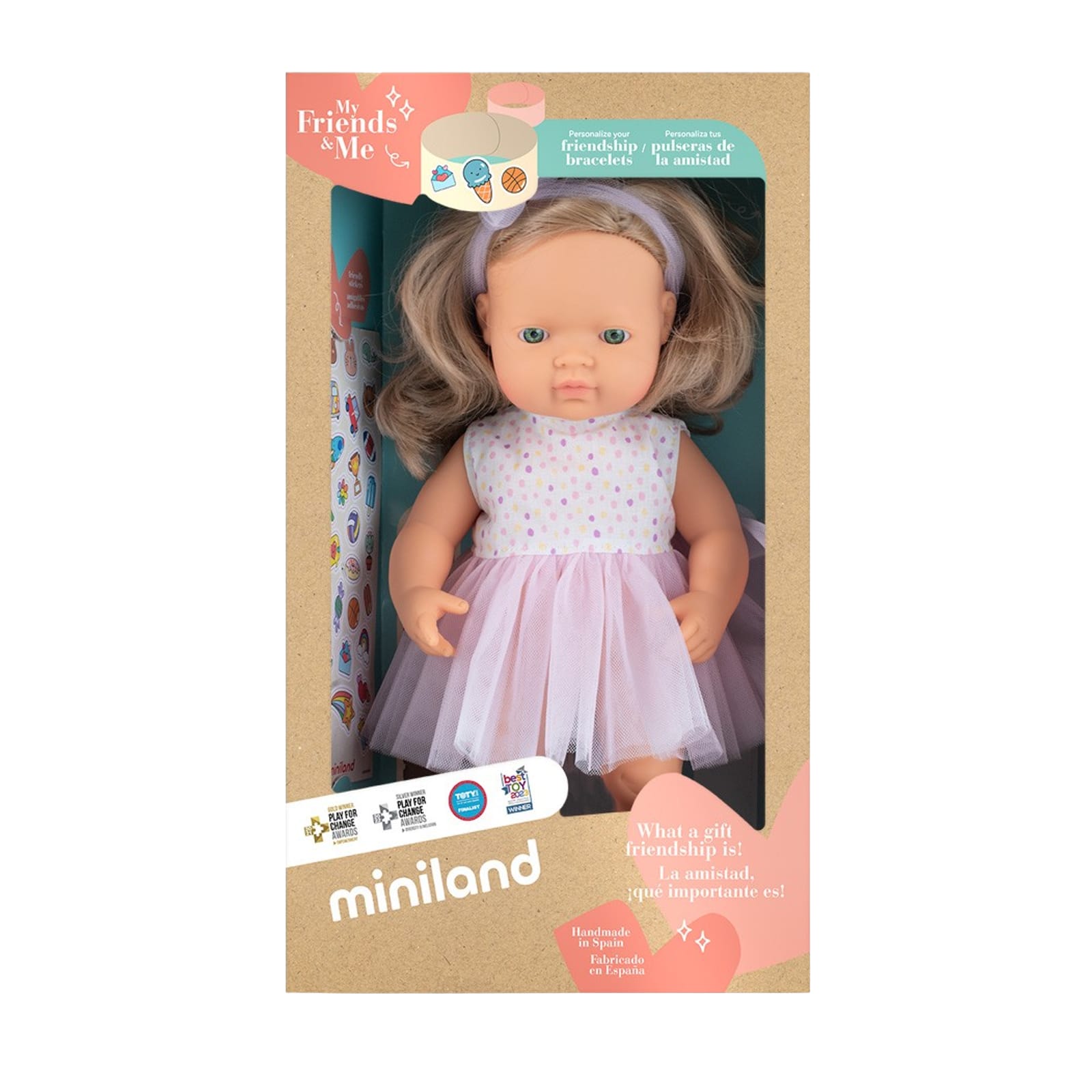 Blonde Girl Dressed Baby Doll - 38cm