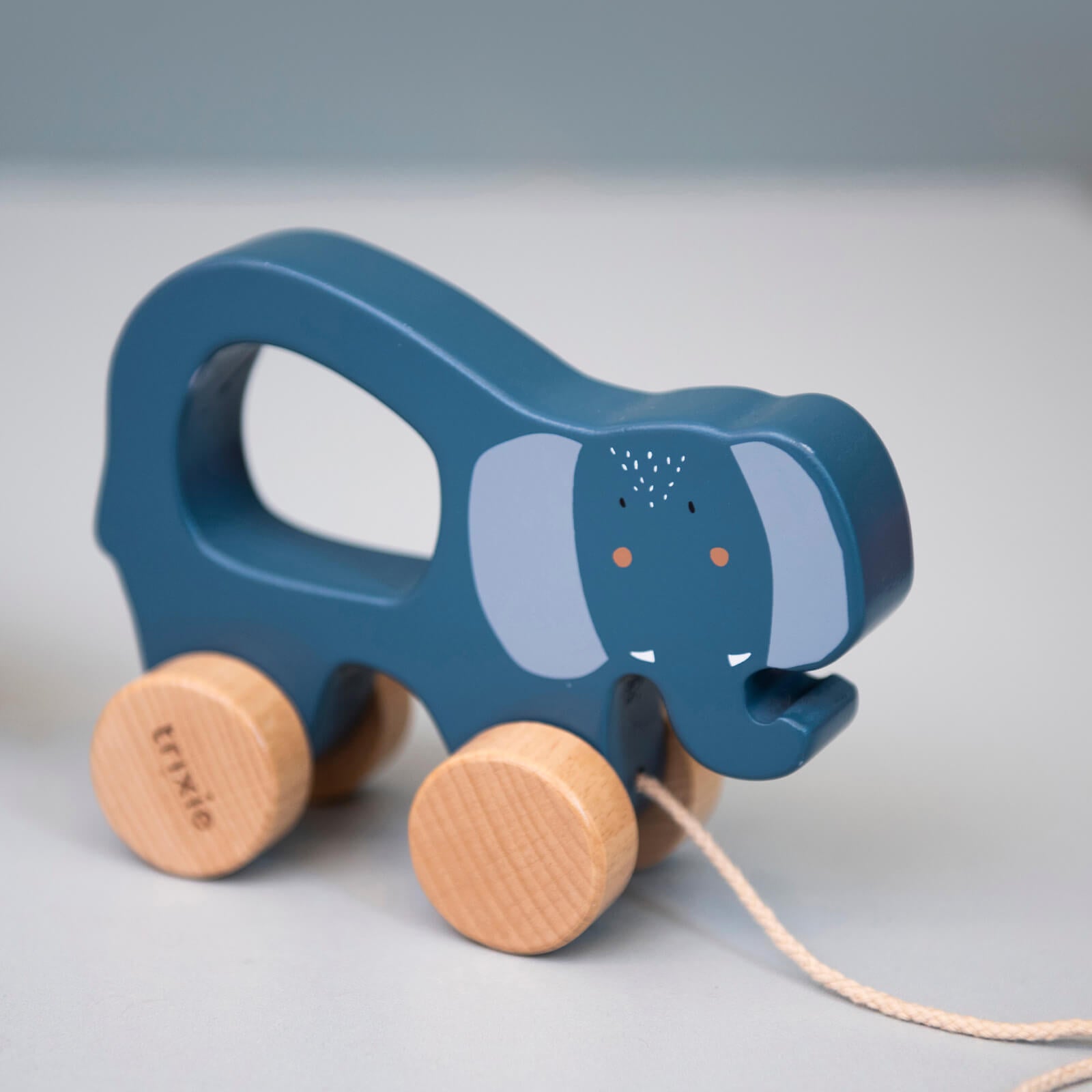 Wooden Pull Along Toy - Mrs Elephant