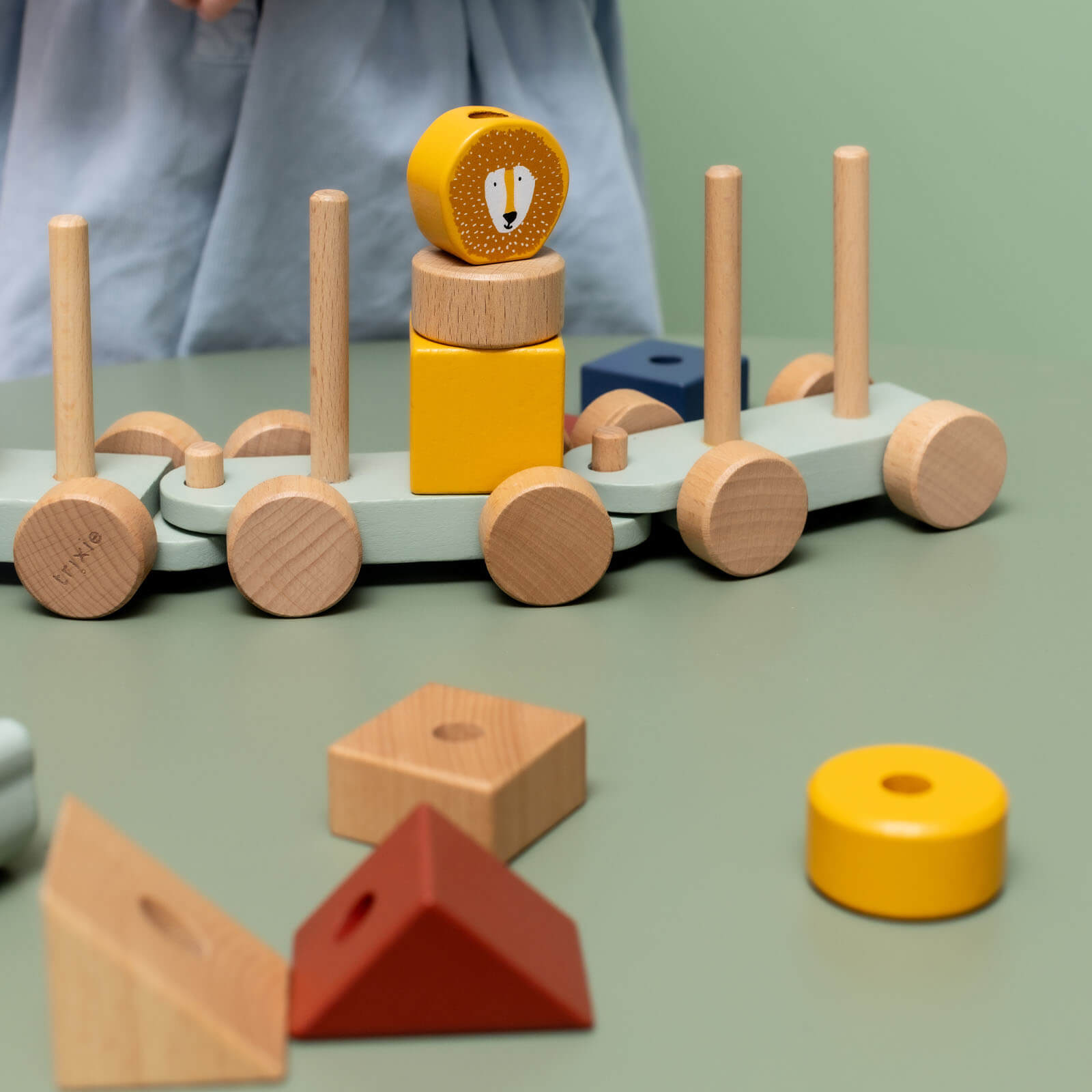 Wooden Animal Stacking Train