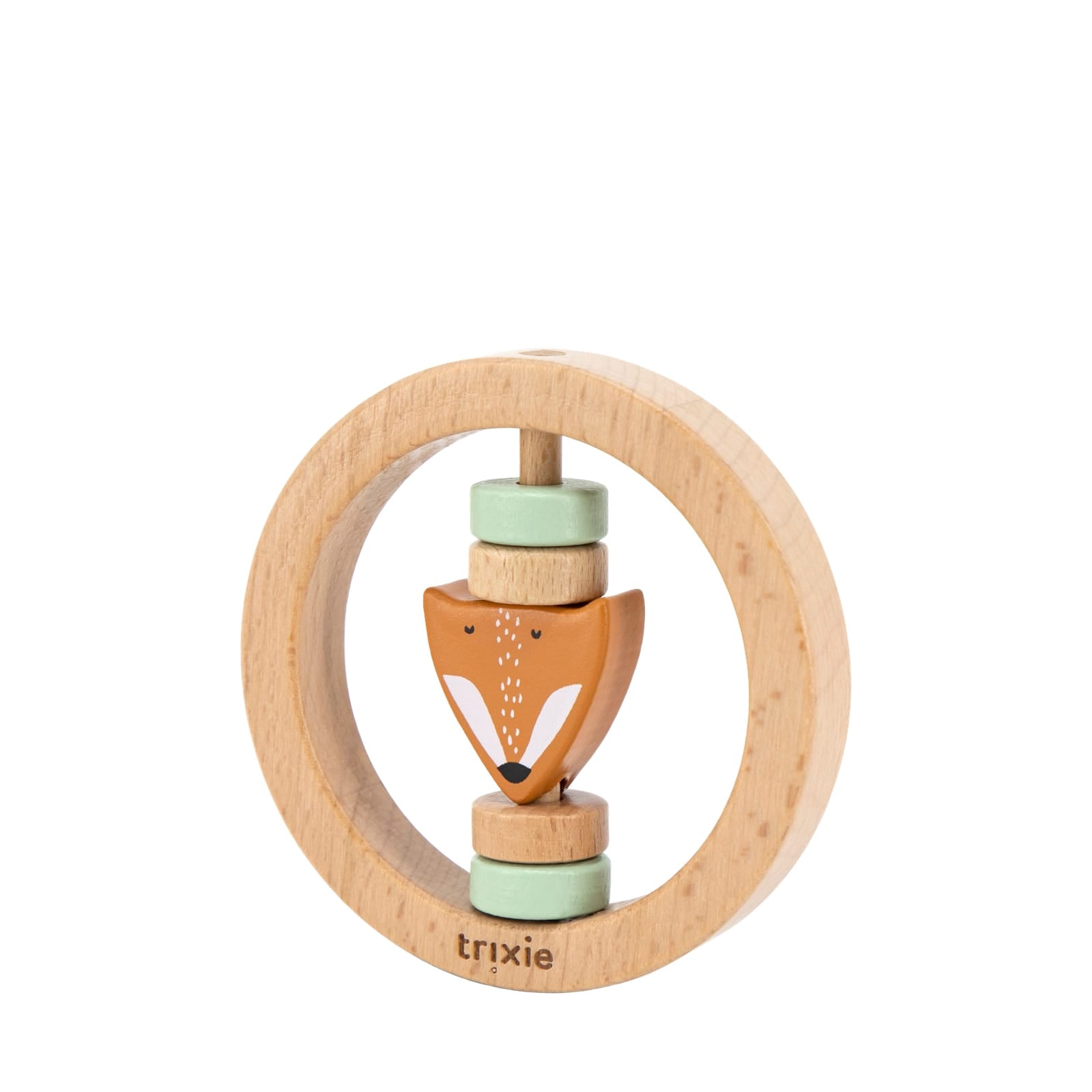 Trixie Wooden Round Rattle - Mr Fox