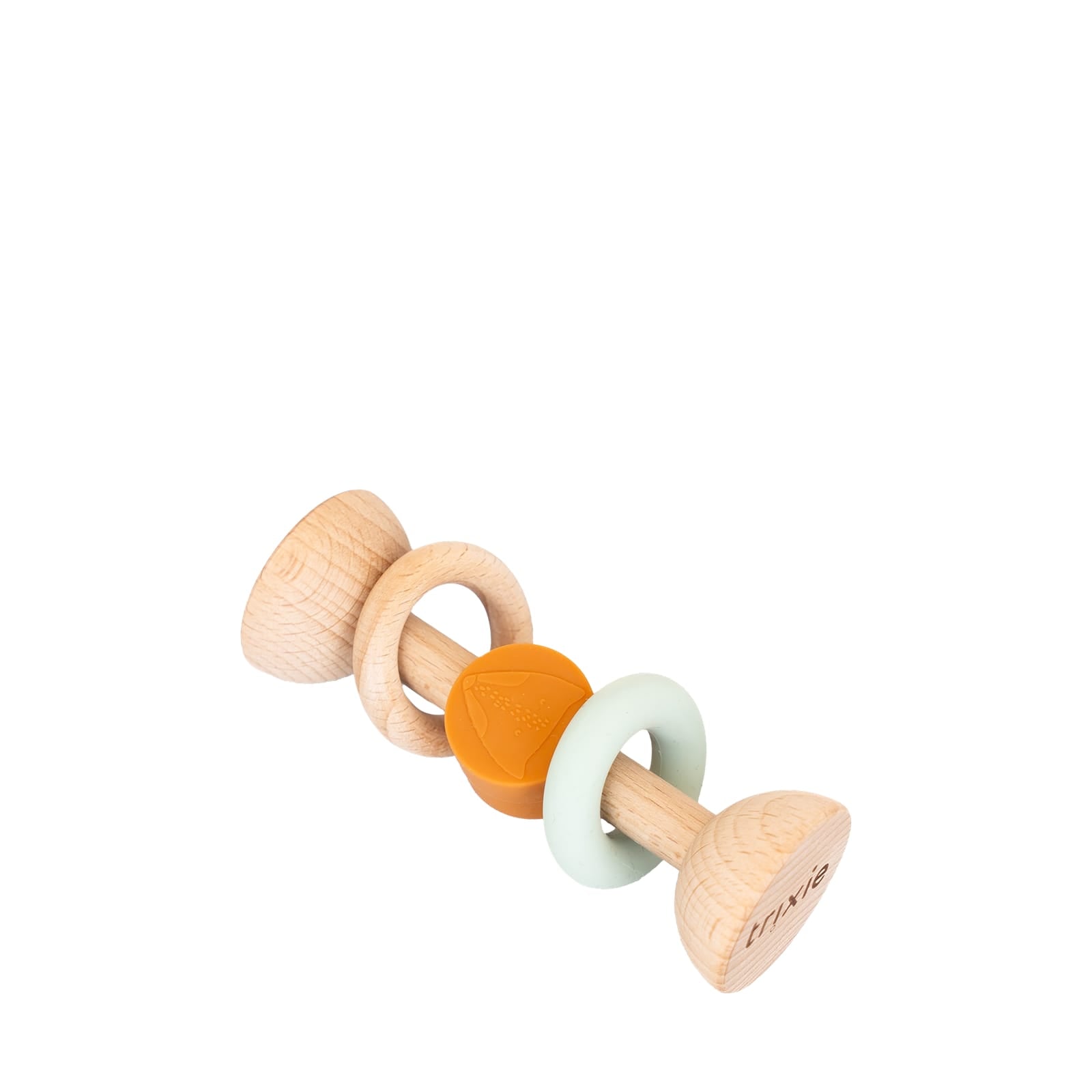 Wooden Silicone Rattle - Mr Fox